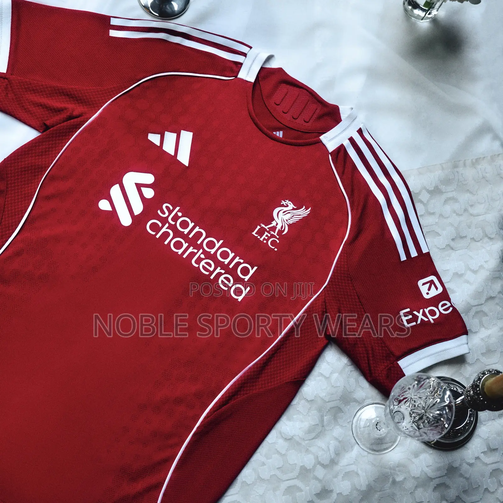 Liverpool Kits in Red, White, Green and Black Color. Glamorous!