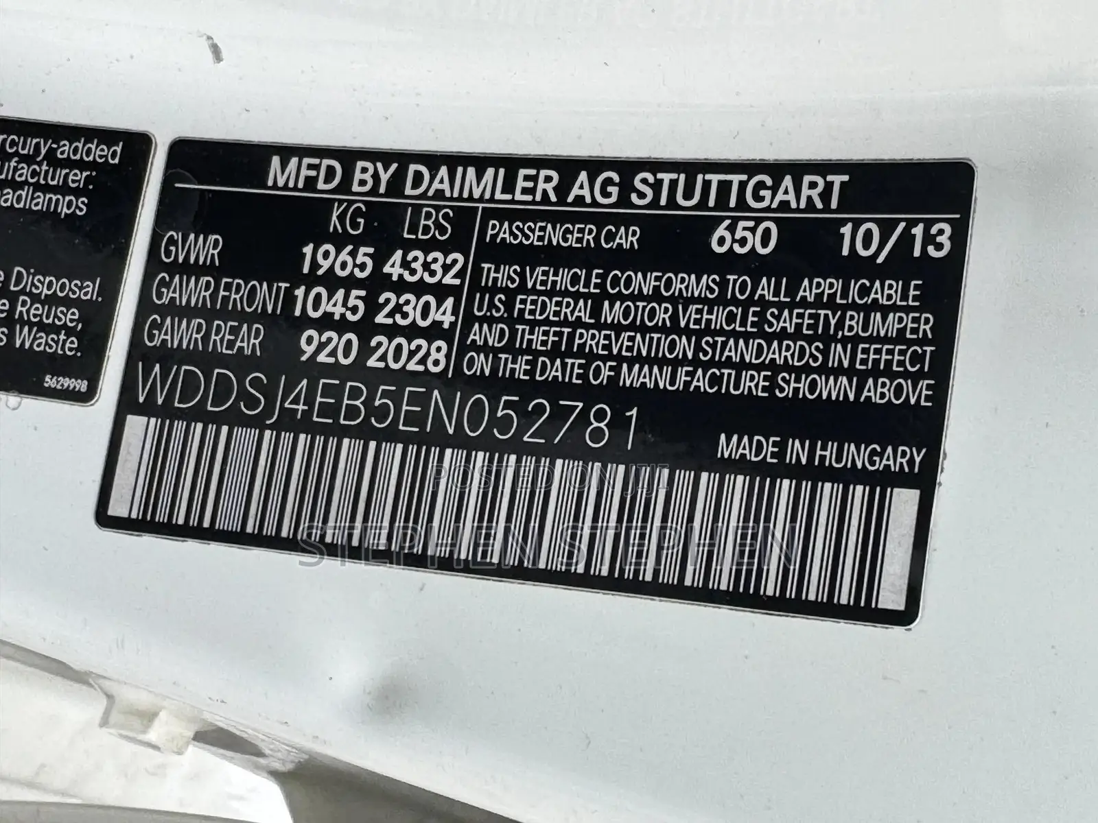 Mercedes-Benz CLA-Class 2015 White