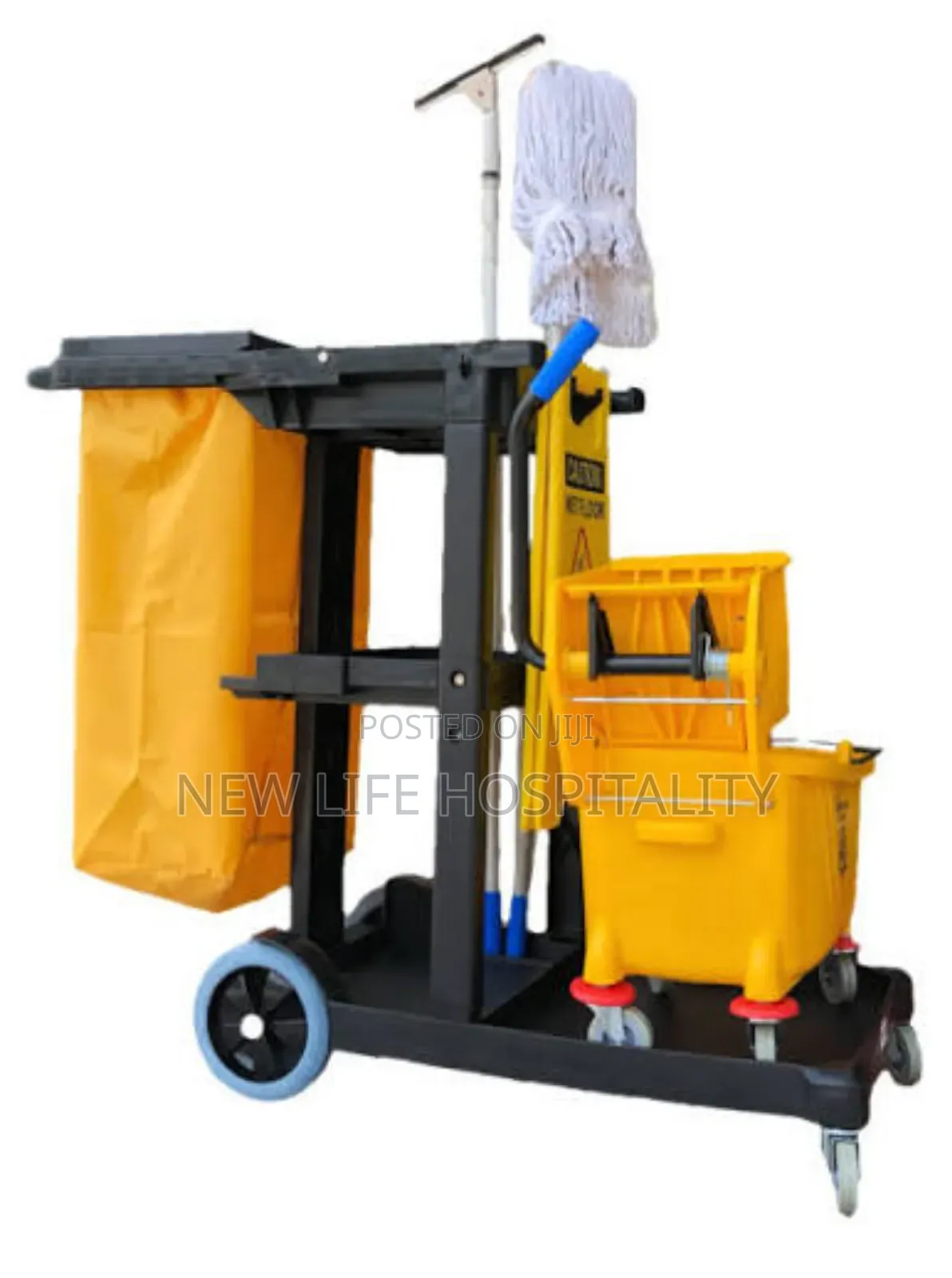 Janitors Cleaning Cart With Vinyl Bag