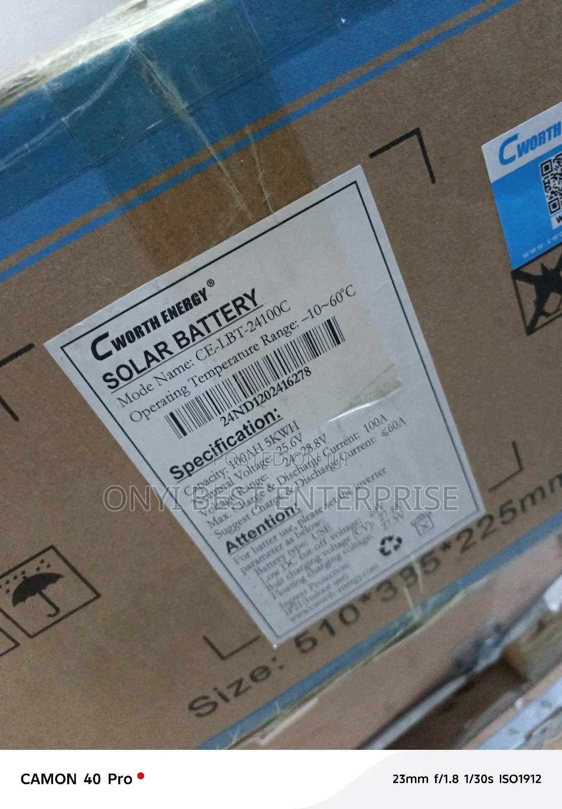 C-Worth Battery 5kwh 25.6v