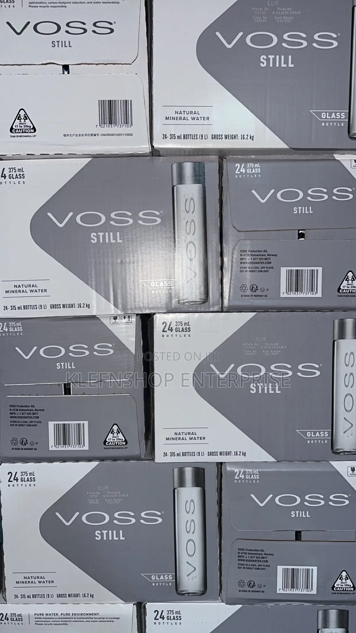 Voss Still 375ml X 24 Glass