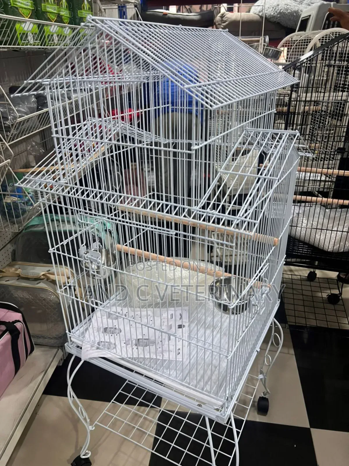 Unique Bird Parrot Cage White