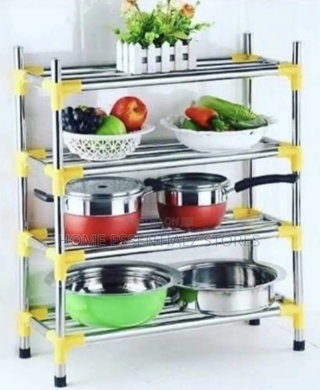 Stainless Pots Organizer - Multipurpose Pot Rack
