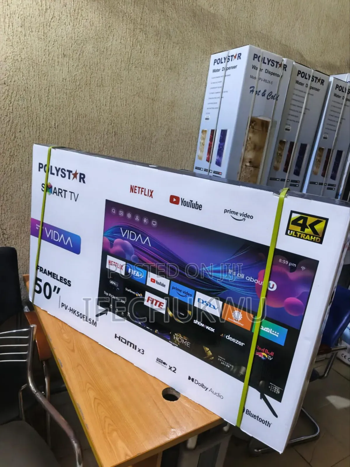 Original Polystar Tv 50" 4kuhd Smart Netflix Youtube Bluetooth Usb E