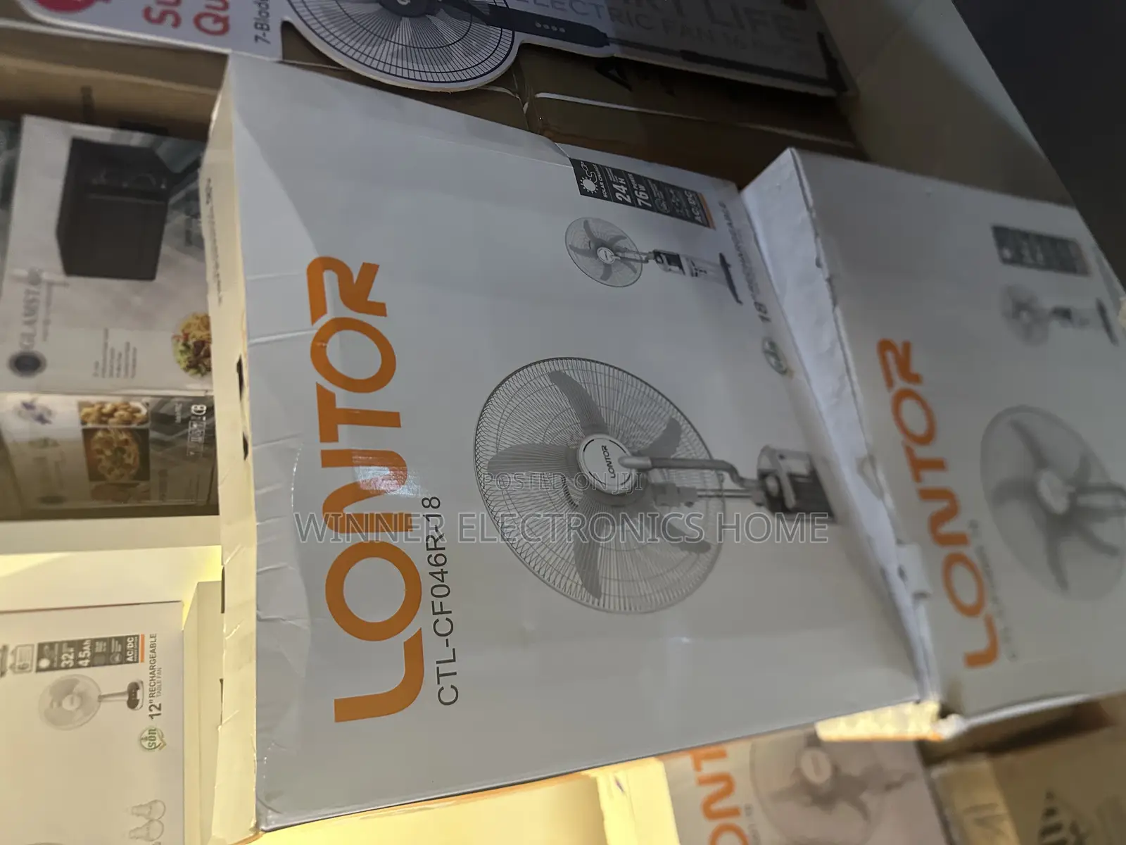 Lontor Water Mist Rechargeable Fan 18 Inches