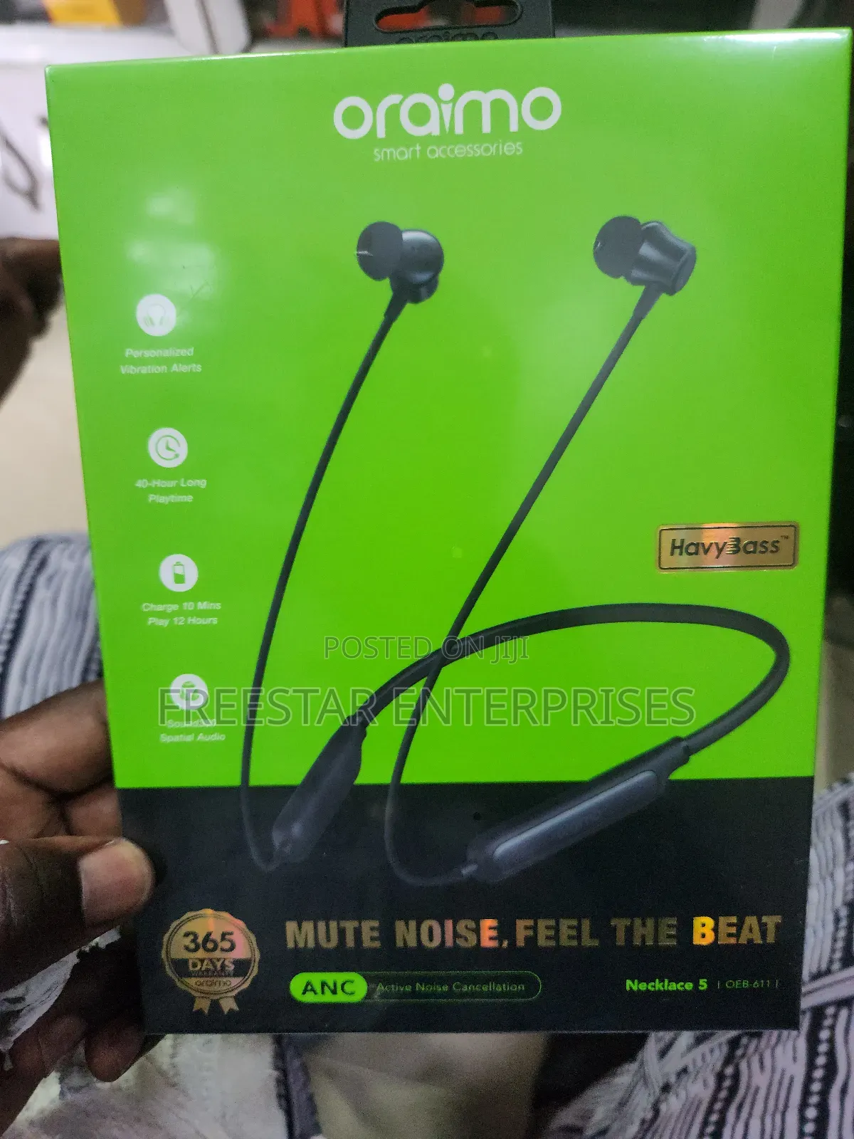 Oraimo Necklace 5 Anc Wireless Bluetooth . Oraimo Oeb- 611 Anc
