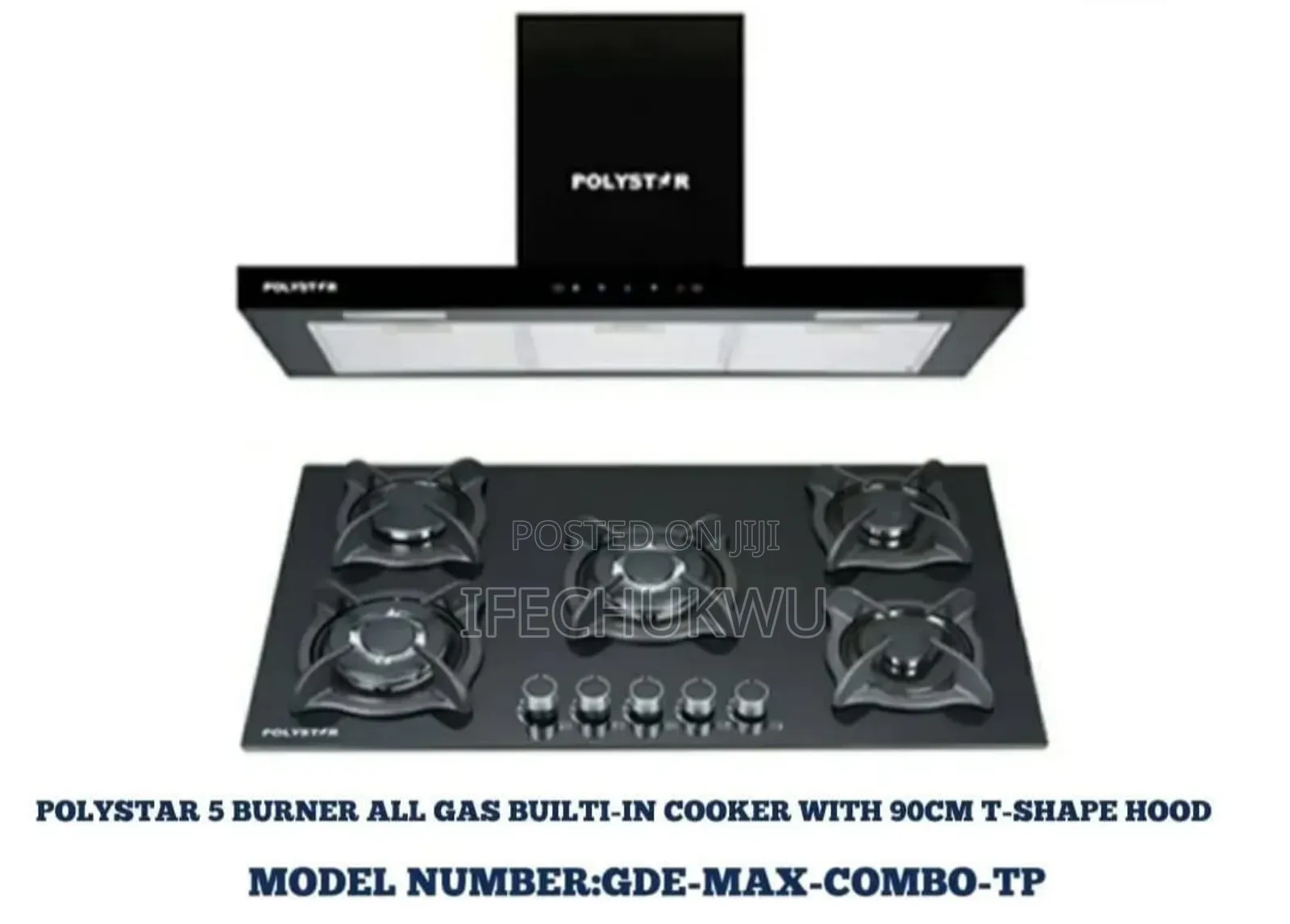 Original Polystar Built-in Gas Cooker Hob Automatic Heat Extractor