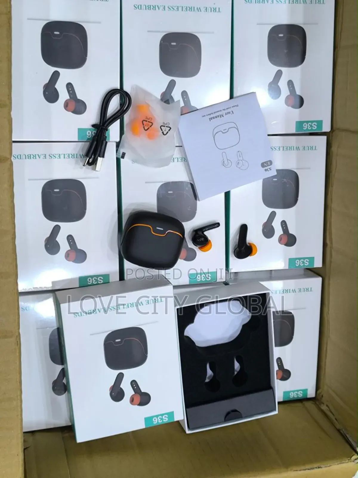 S36 Pro Quad Mic Enc, Sport Gaming 5.3 Bt Tws Earbud Airpod Headphones