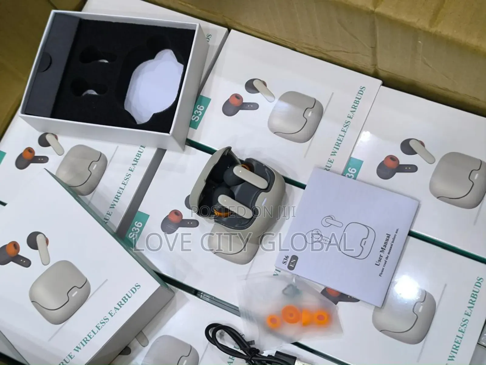 S36 Pro Quad Mic Enc, Sport Gaming 5.3 Bt Tws Earbud Airpod Headphones