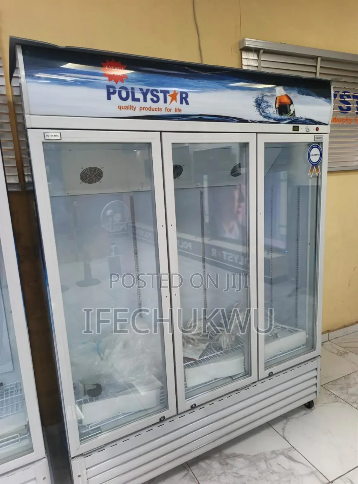 Original Quality Brand New Polystar Showcase Glass 3 Doors (100%Copper