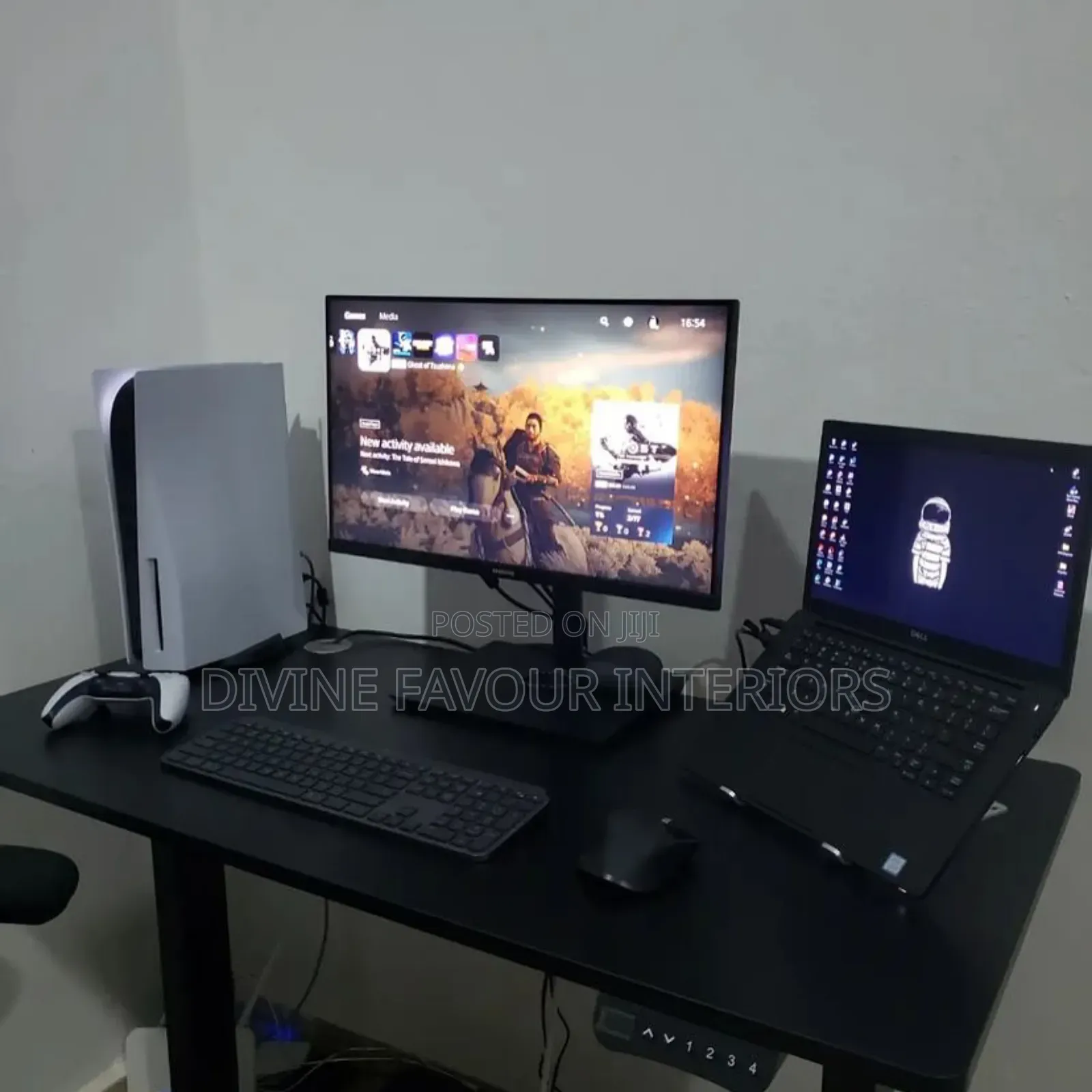 Modern Adjustable Height Electric Standing Desk 1.2mtr- Black