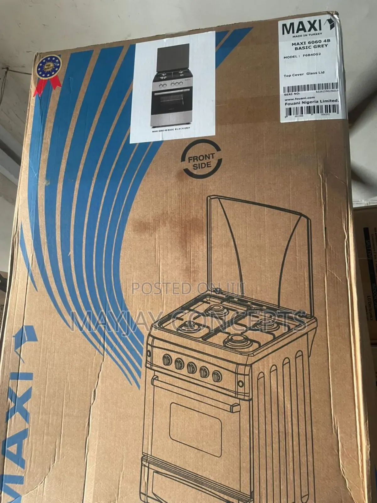 Maxi 60x60 Gas Cooker With Extra Oven(4b) F6b40g2
