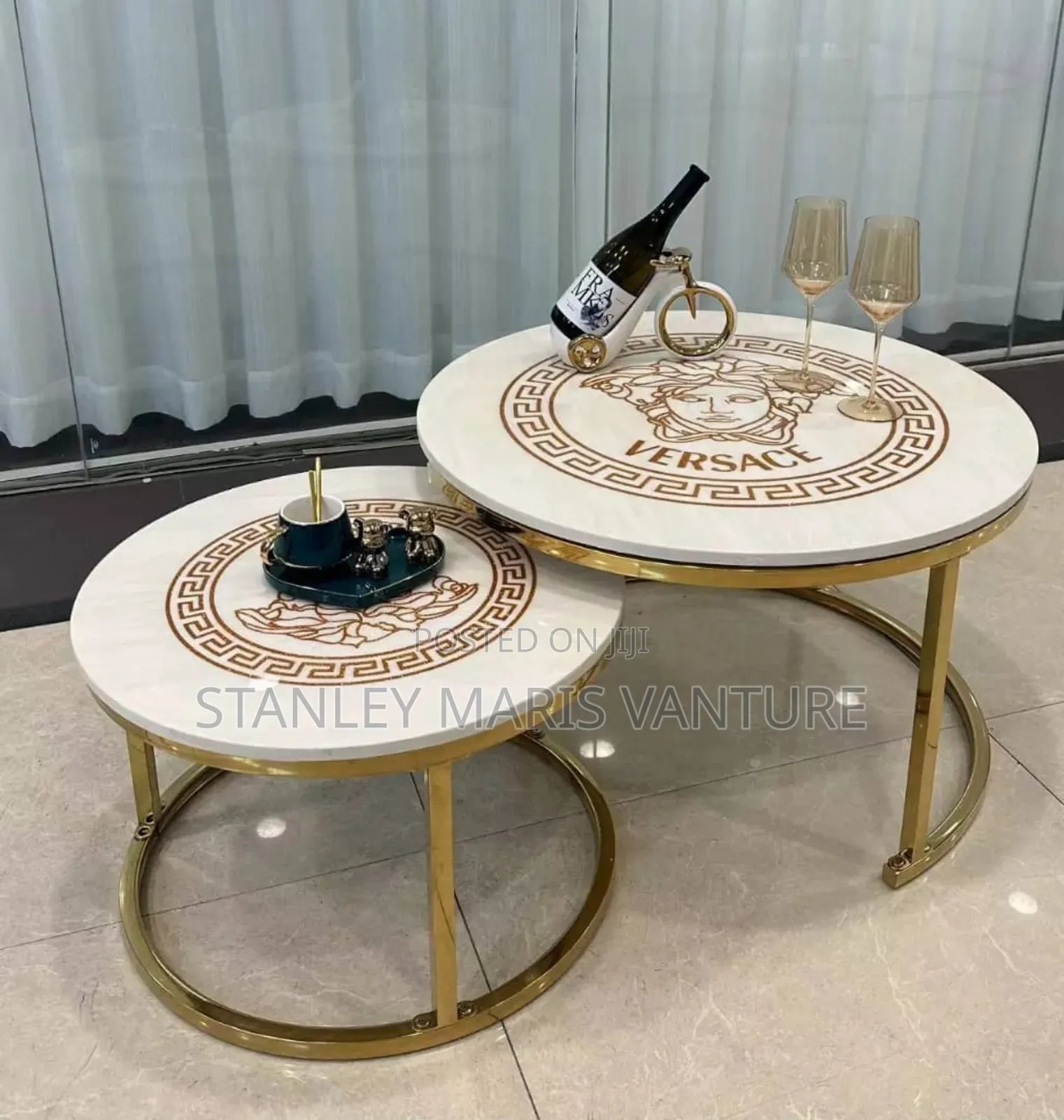 Marble Versace Top 2in1 Center Table