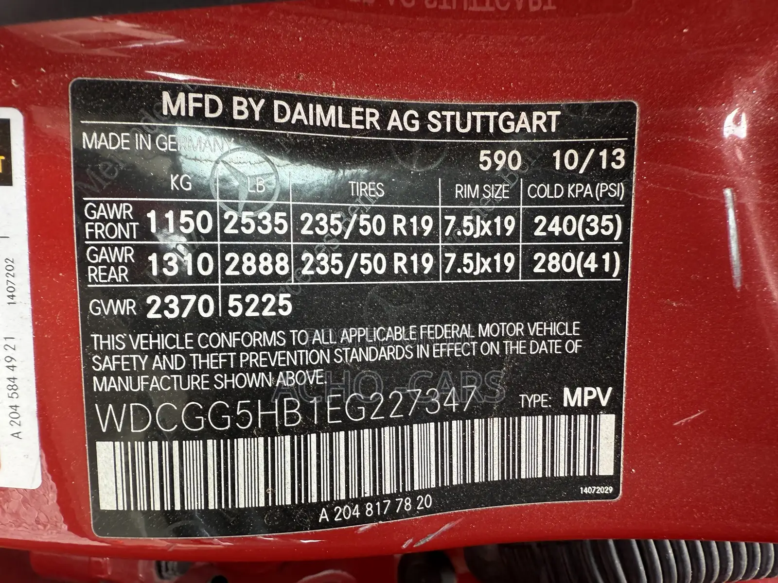 Mercedes-Benz GLK-Class 2014 Red