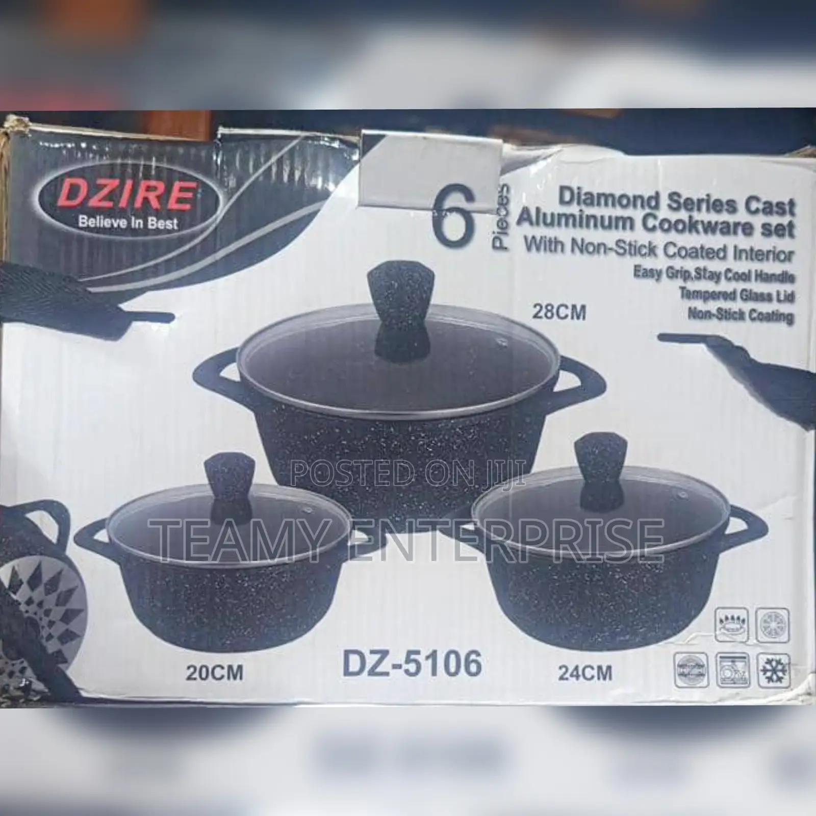 Dz-5106 Dzire 6 Pieces Nonstick Pots Set