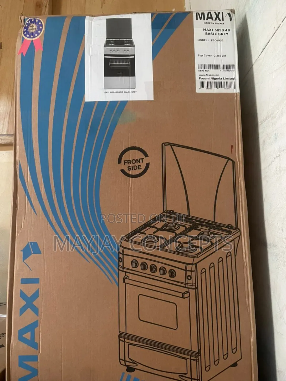 Maxi 50x50 Standing Gas Cooker-F5c40g2