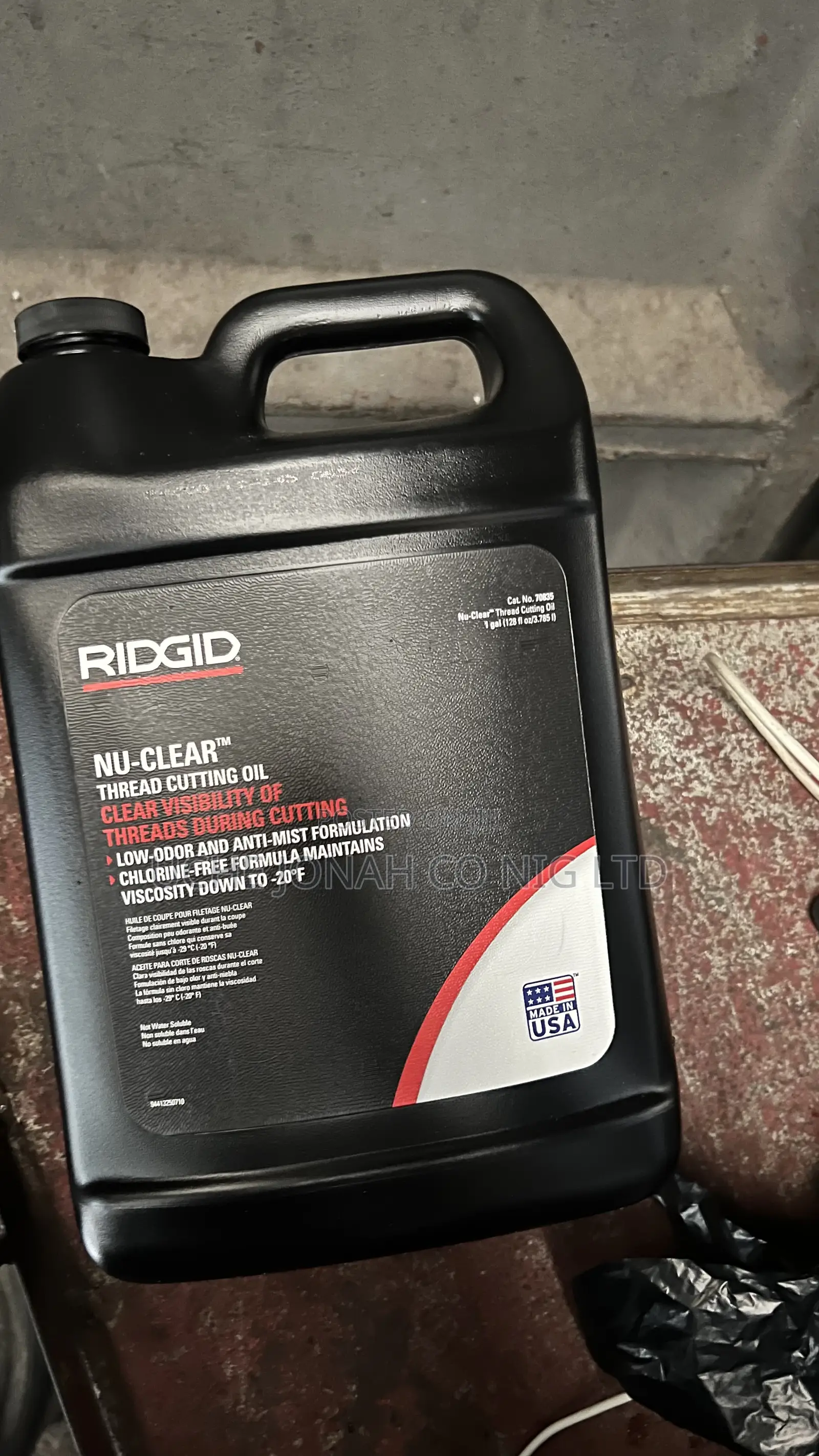 Ridgid Nu-Clear Thread Cutting Oil, 1 Gal, Halogen,And Chlorine-Free
