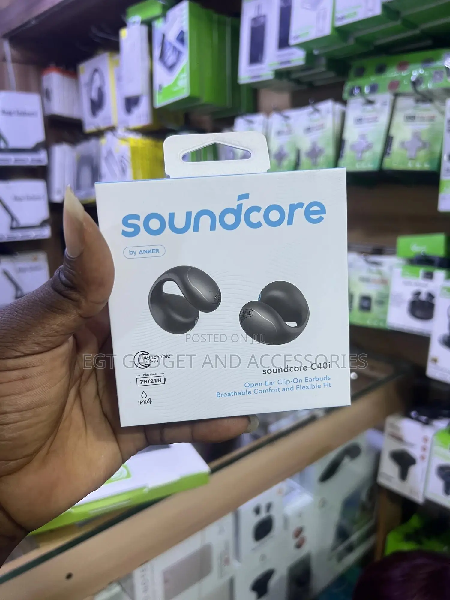 Soundcore C40i Open-Ear Clip-on Earbuds by Anker.