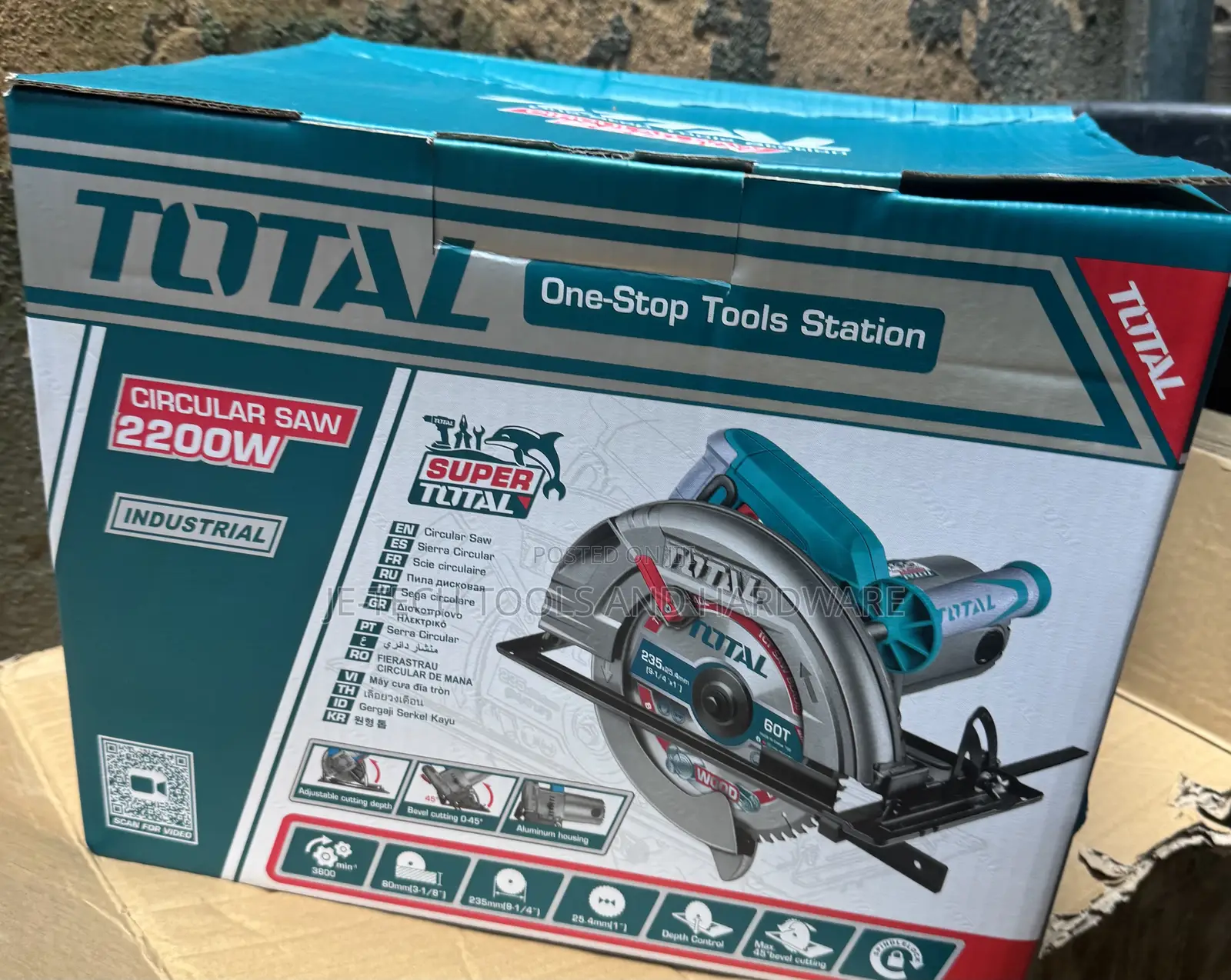 Total Brand 2200w Industrial Circular Saw Big Body