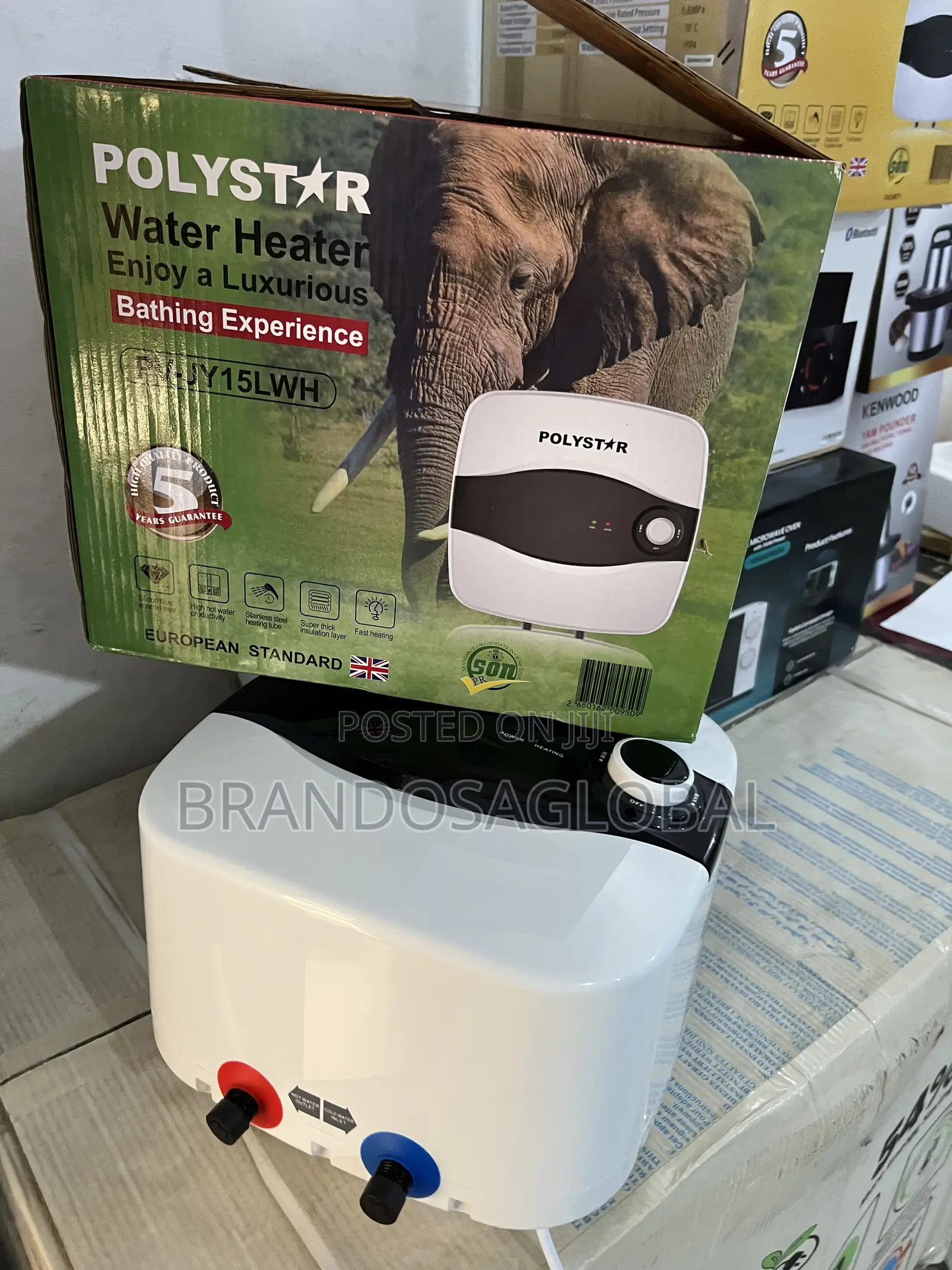 Polystar 15l Electric Water Heater Pv-Jy15lwh for Instant Hot Water