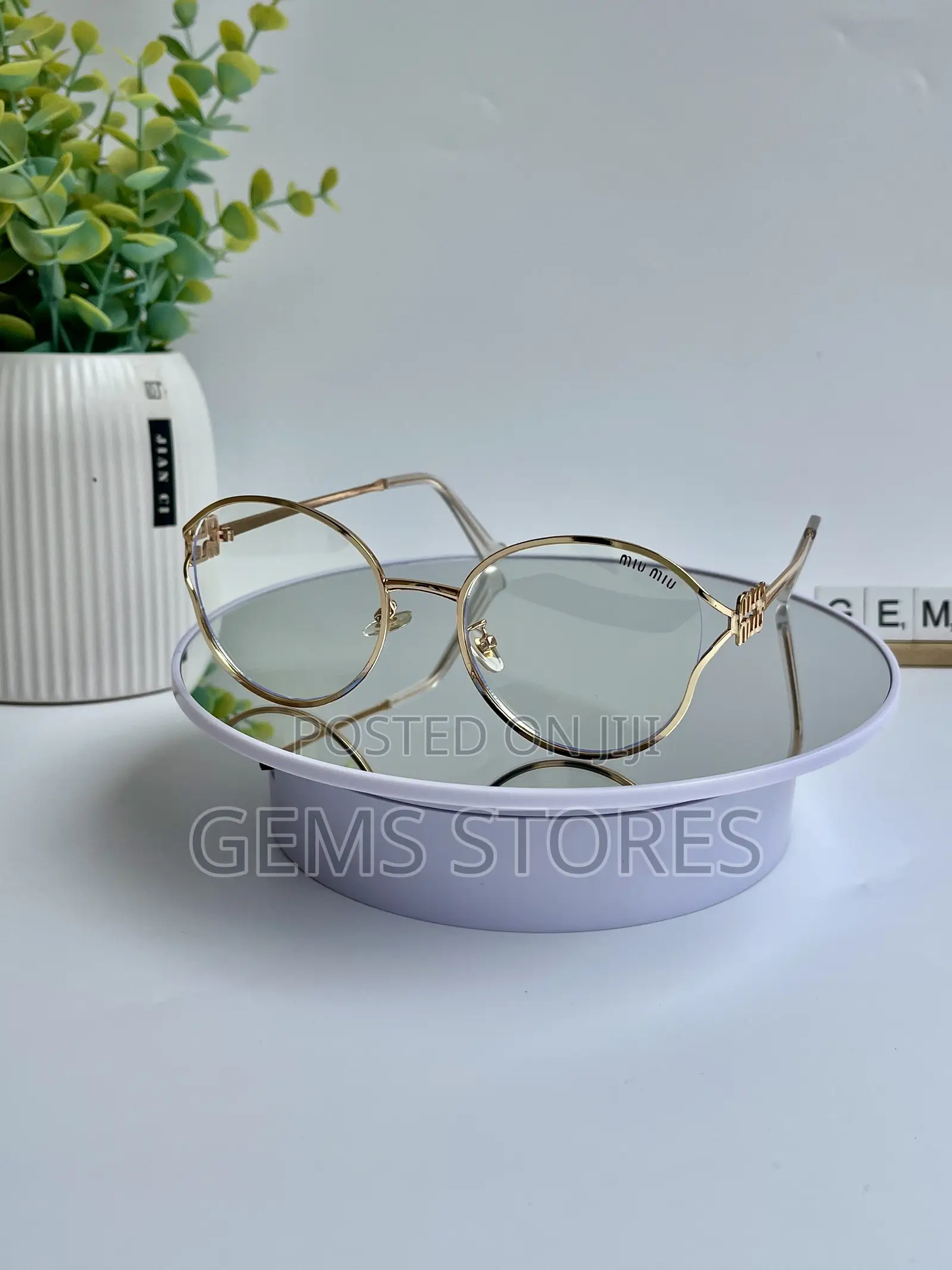 Elegant Miu Miu-Inspired Round Glasses for Women