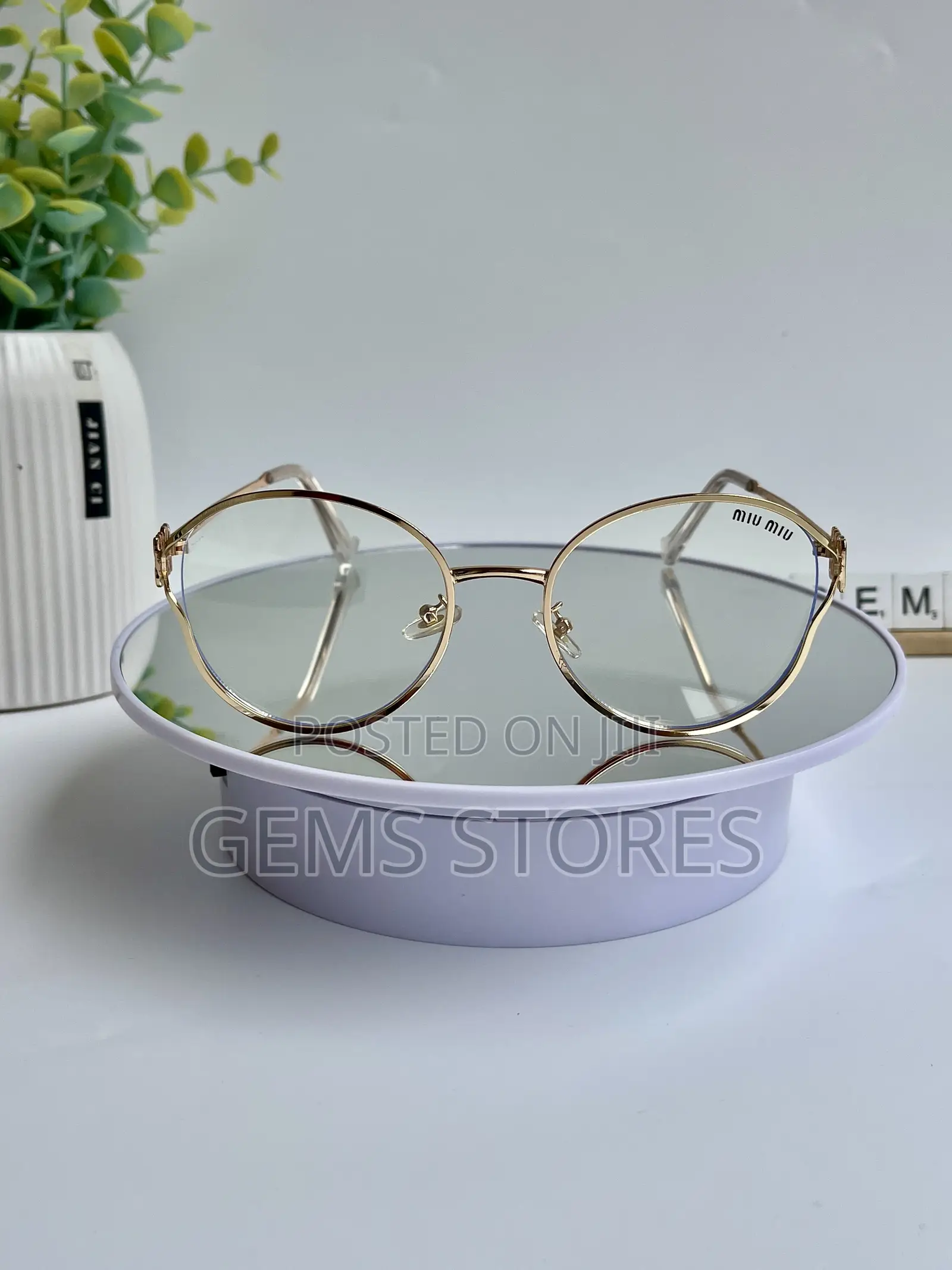 Elegant Miu Miu-Inspired Round Glasses for Women
