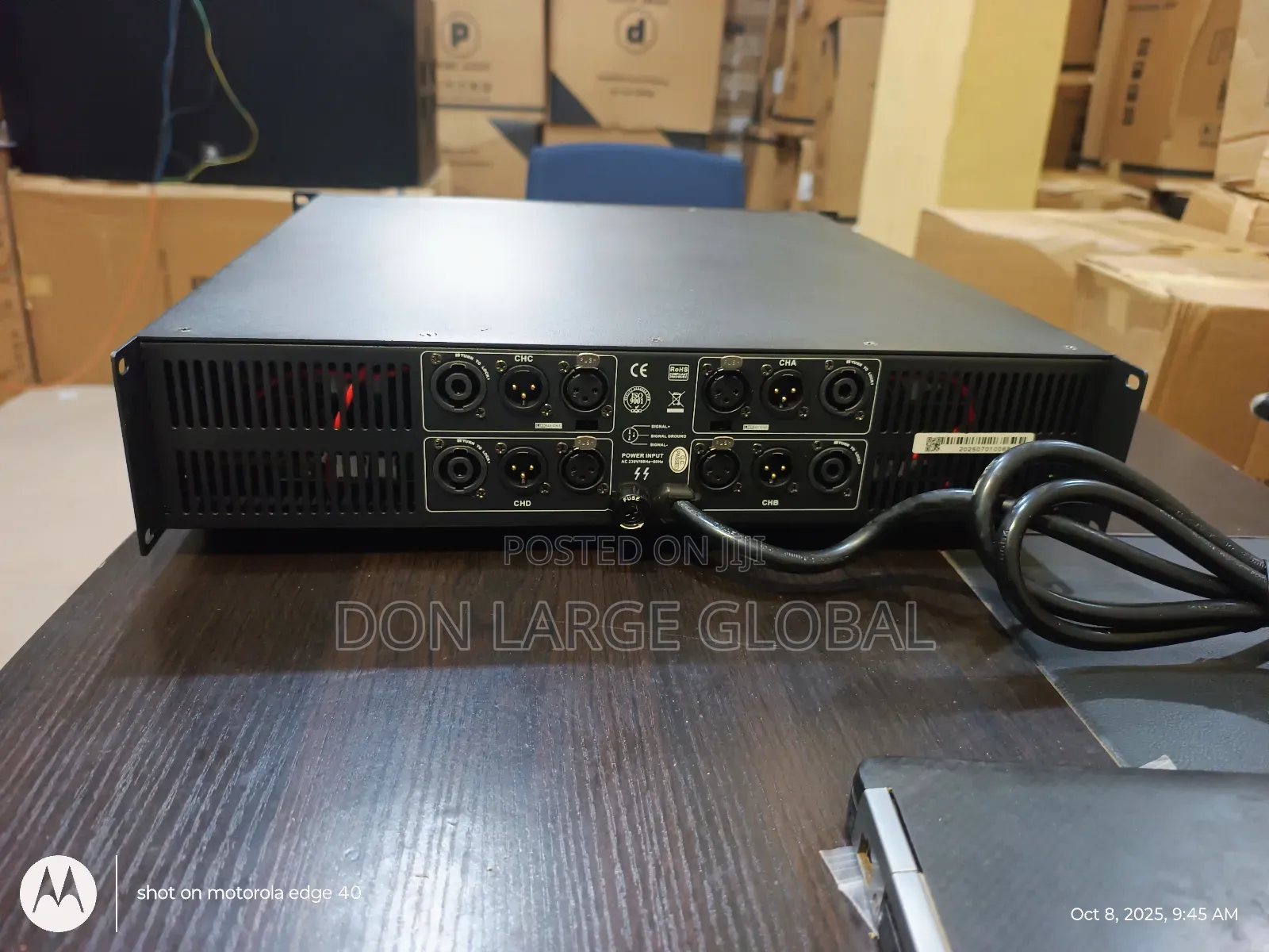 * Prime Audio Fm4160 4 Channel Amplifier