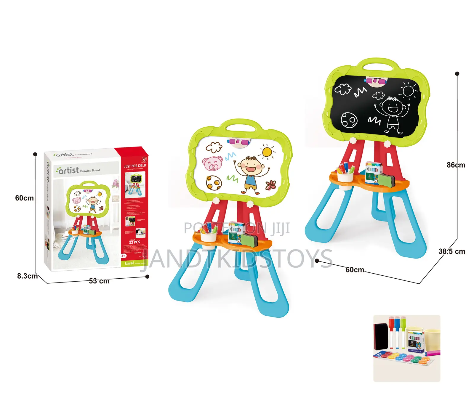 Kids 2-in-1 Artist Drawing Board Set