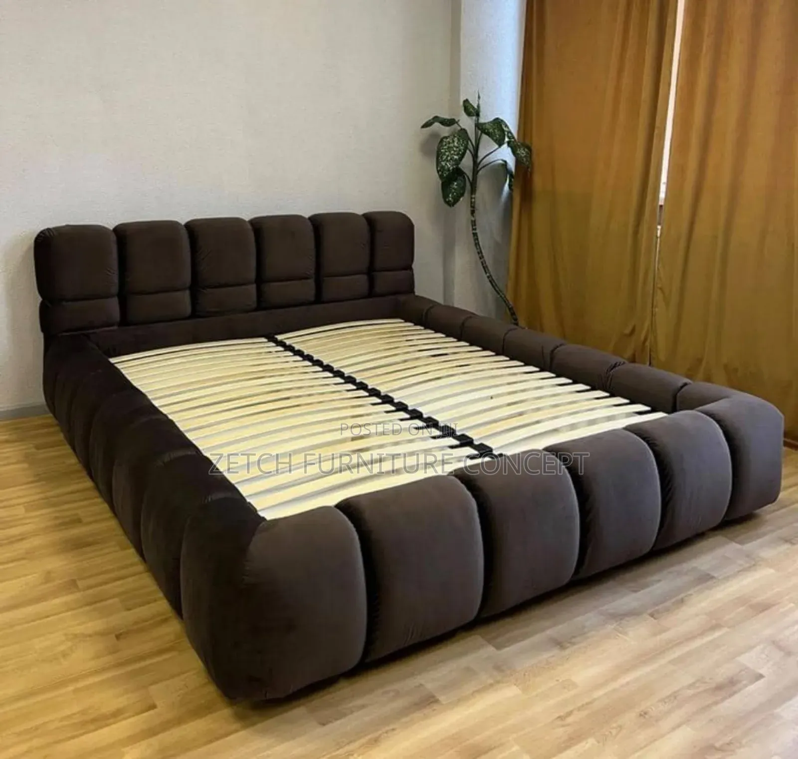 Standard Stripe Padded 4x6 Bedframe