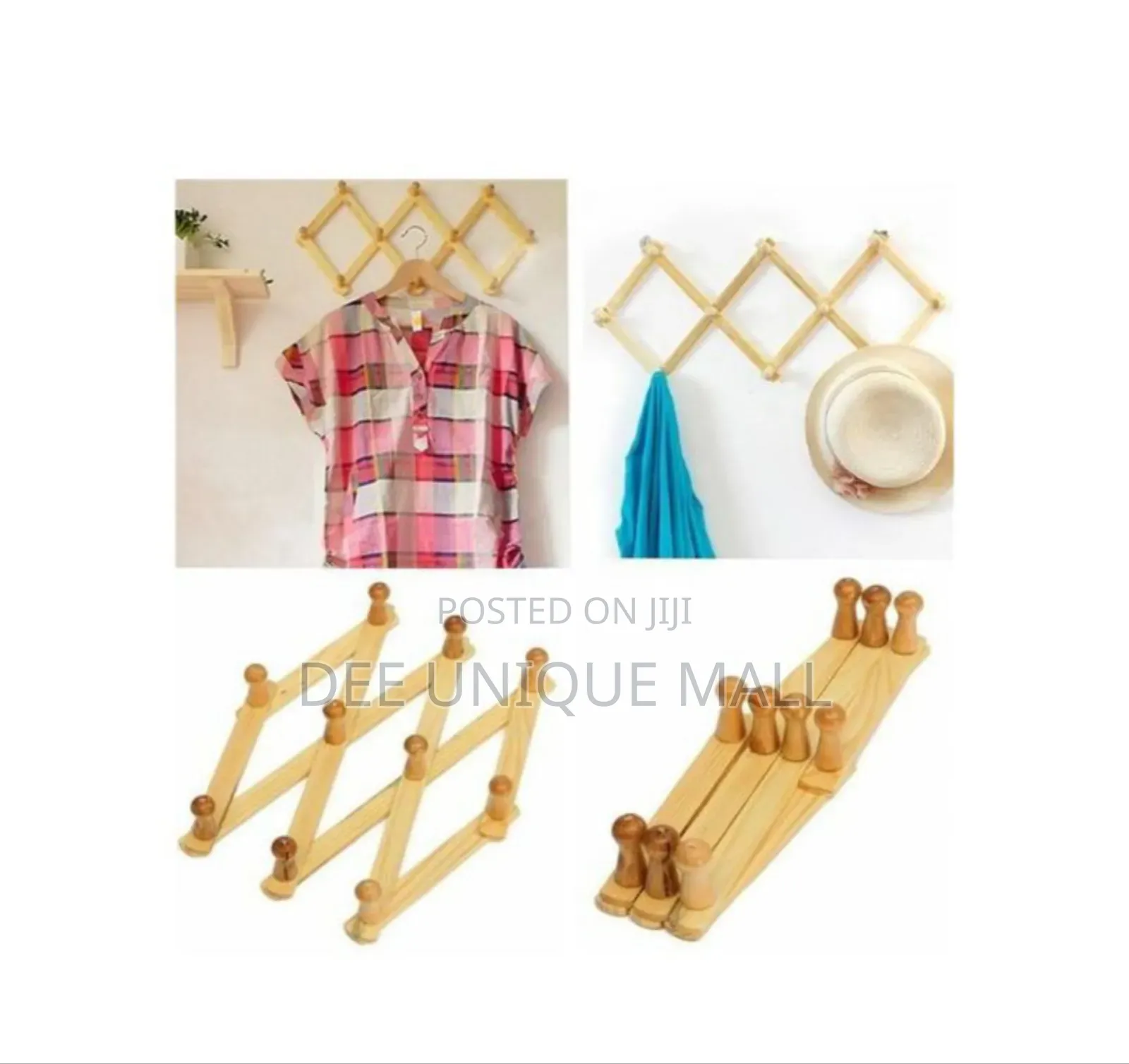 Wooden Hanger Expandable Coat Rack