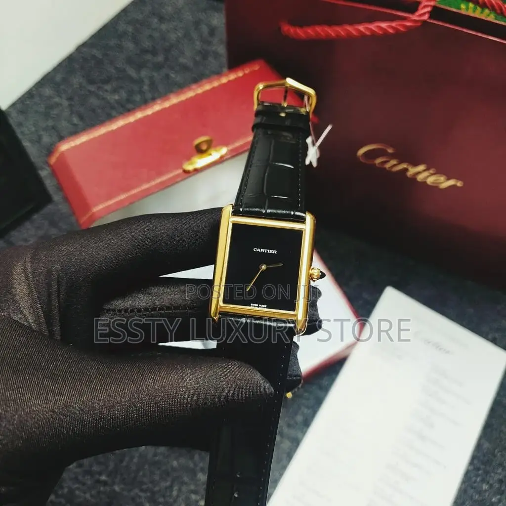 High Quality Luxury Cartier Leather Wristwatch