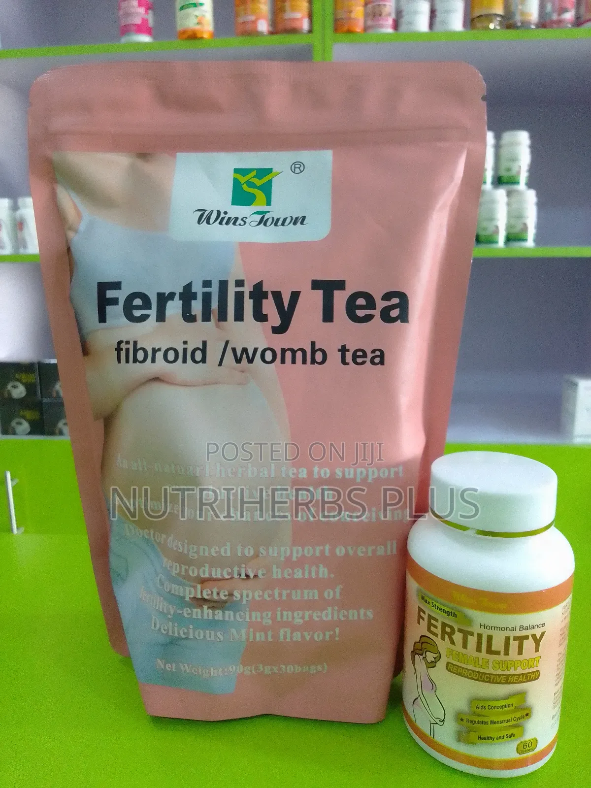 Wins Town Fertility Tea+ Fertility Tablets: Female Reproductive Health