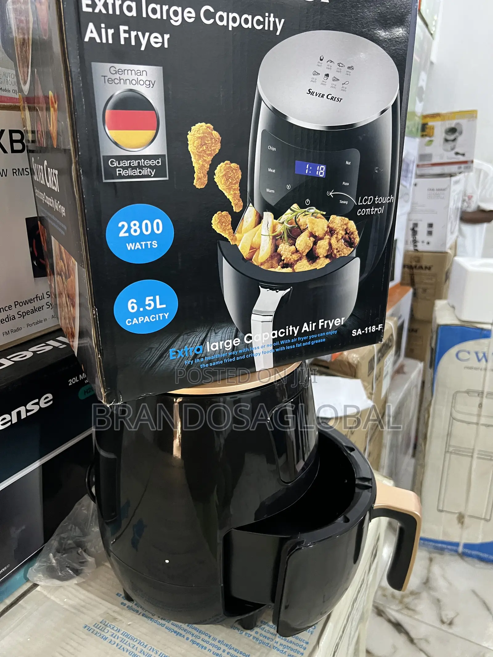Silver Crest 6.5l Powerful Air Fryer – Fast Oil-Free Cooking