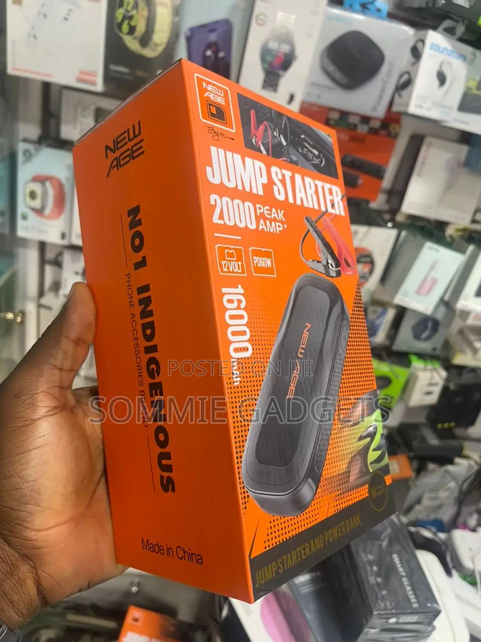 New Age 16000mah Car Jump Starter 2000 Peak Amp 60w