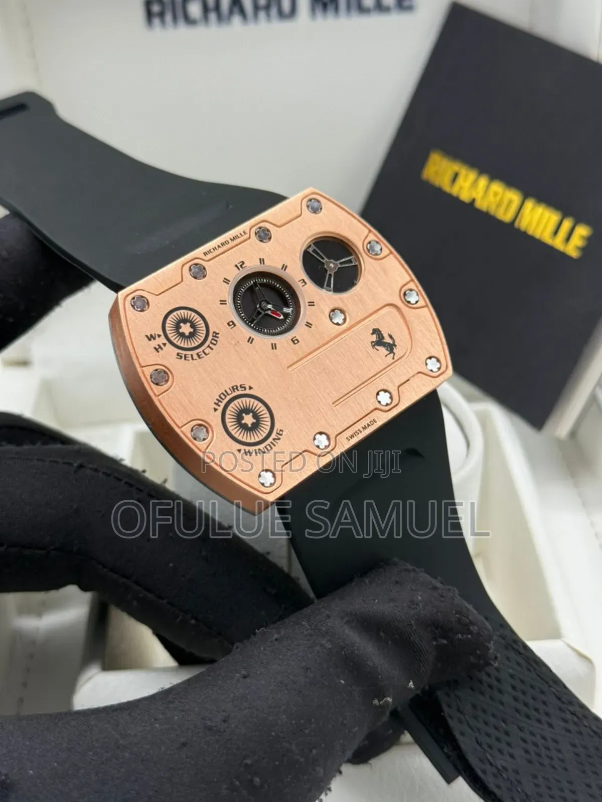 Richardmile Rubber Strap Waterproof Wristwatch