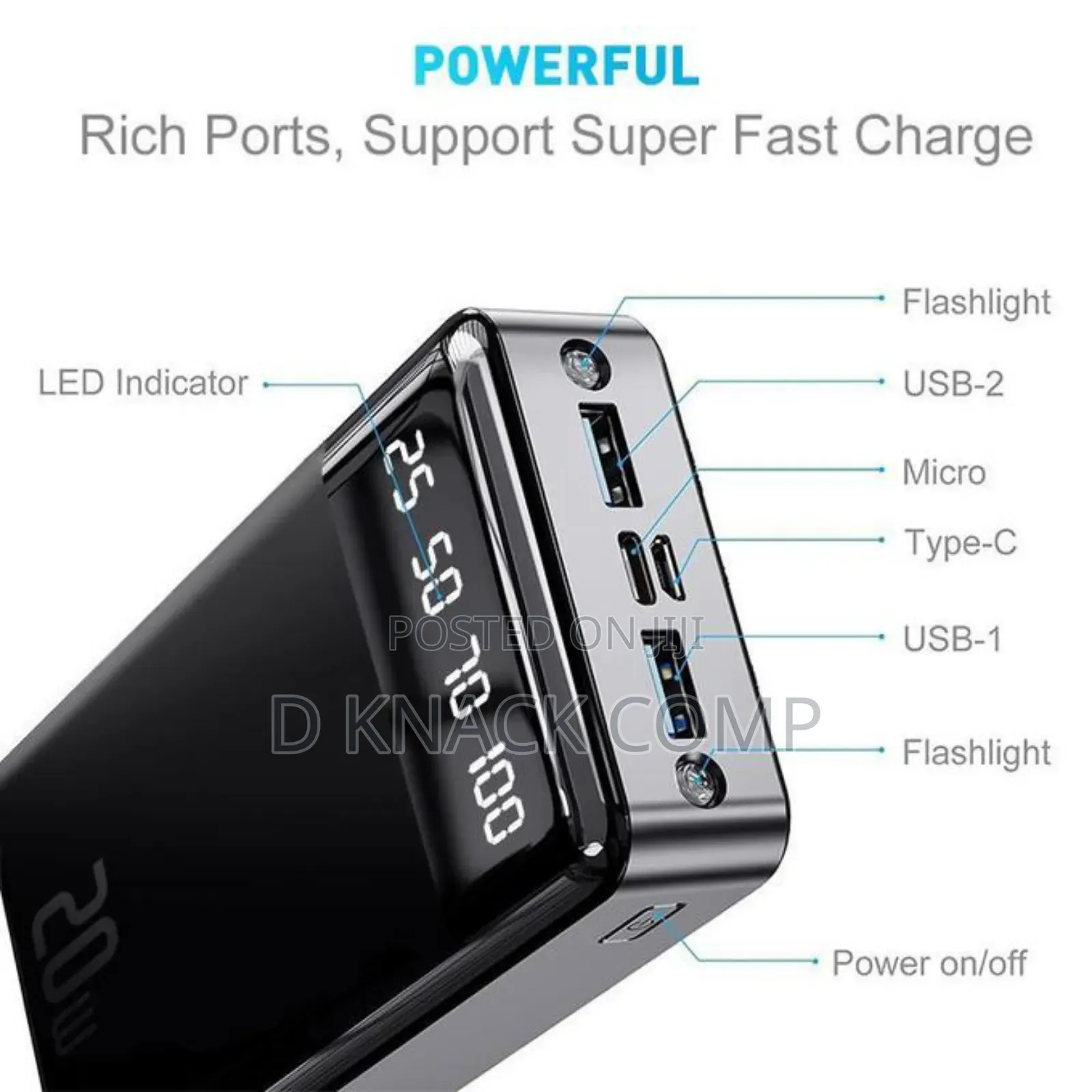 20000mah Power Banks 74wh Portable Charger Ultra Slim Battery Pack