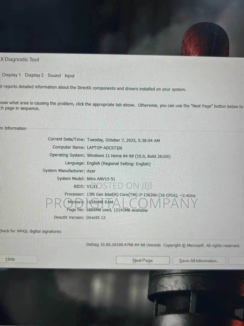 Laptop Acer Nitro 5 16GB Intel Core i7 SSD 512GB