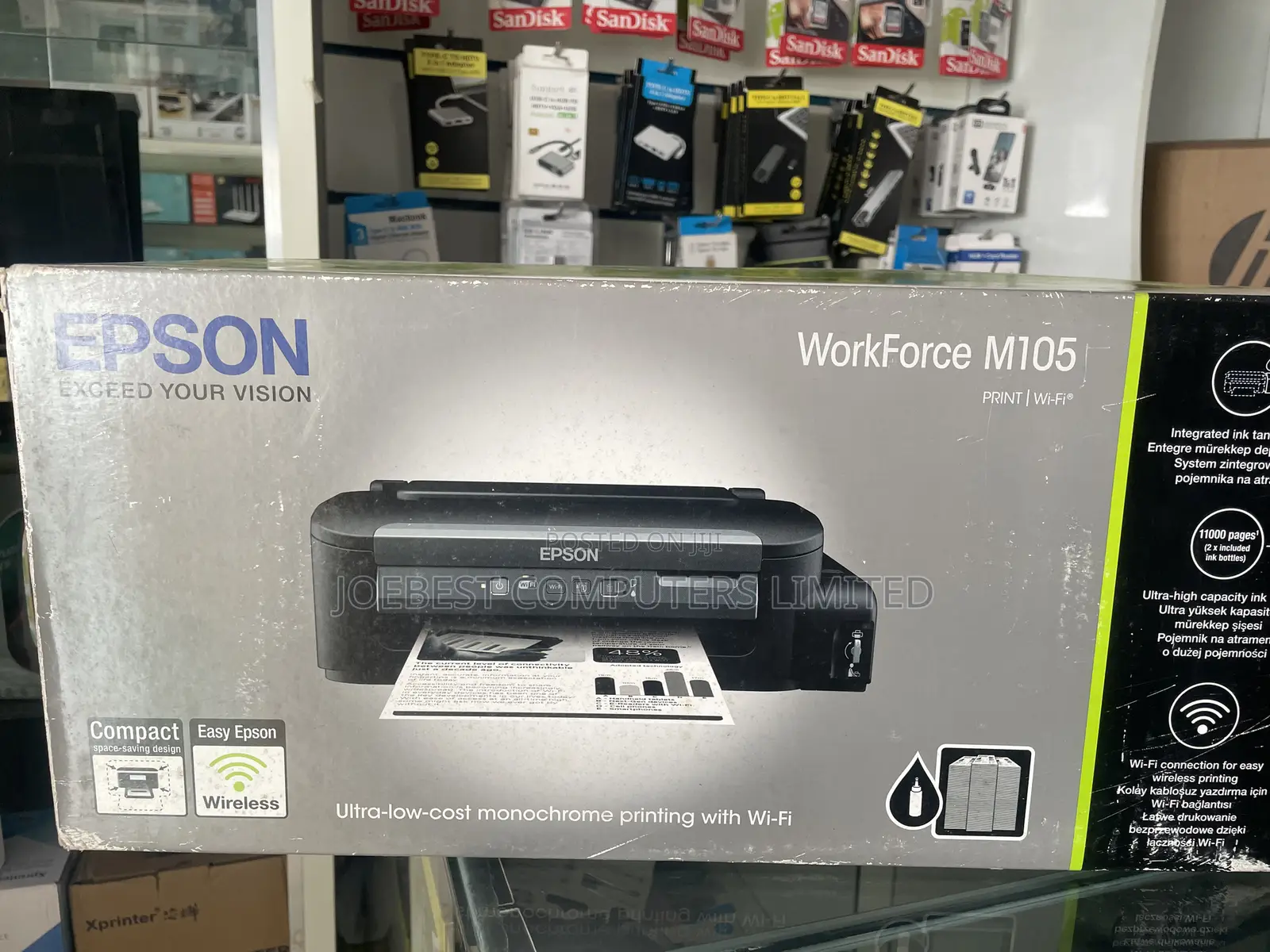 Epson Workforce M105 Print, Only Black and White Wifi Enabled