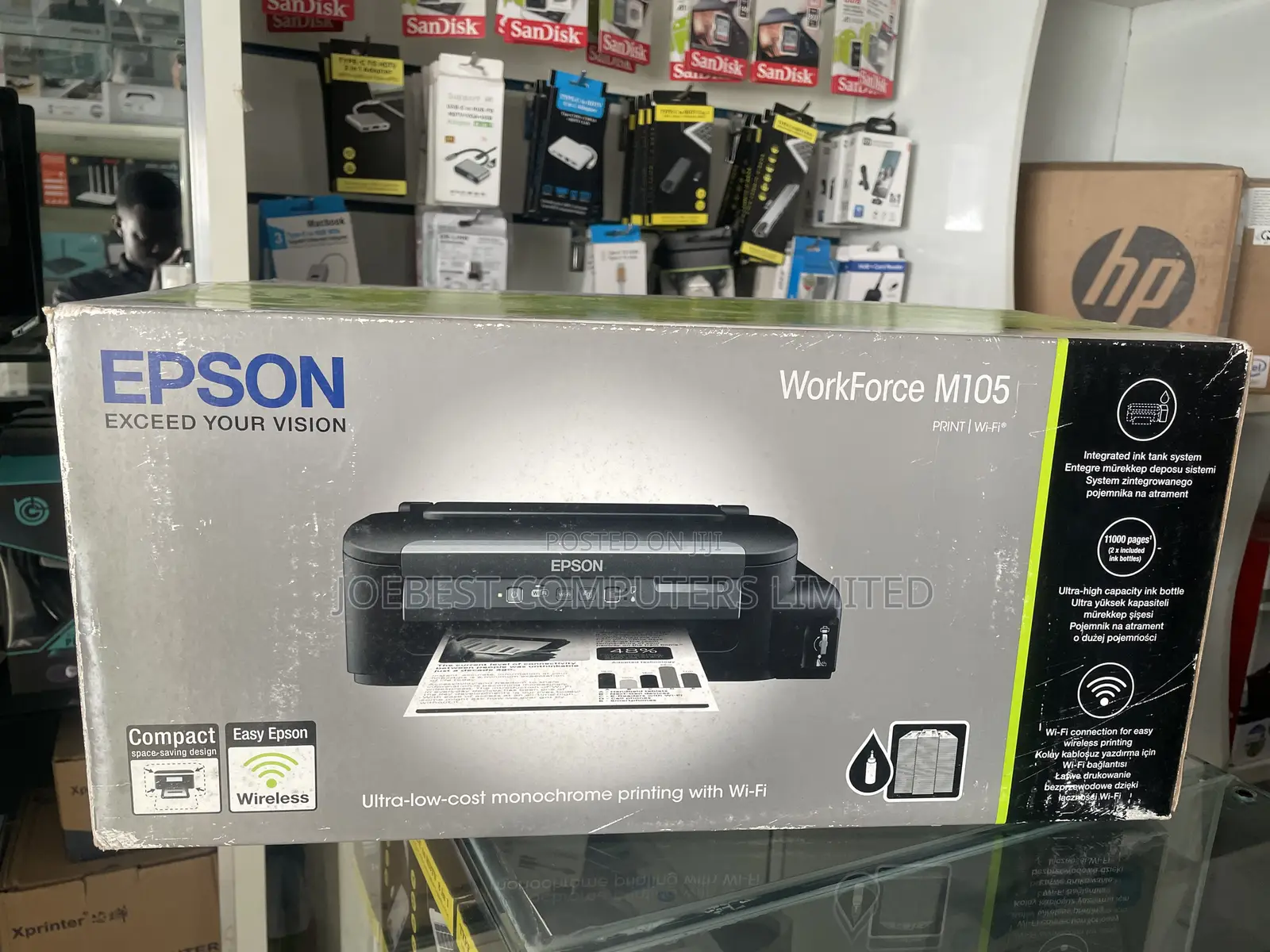 Epson Workforce M105 Print, Only Black and White Wifi Enabled