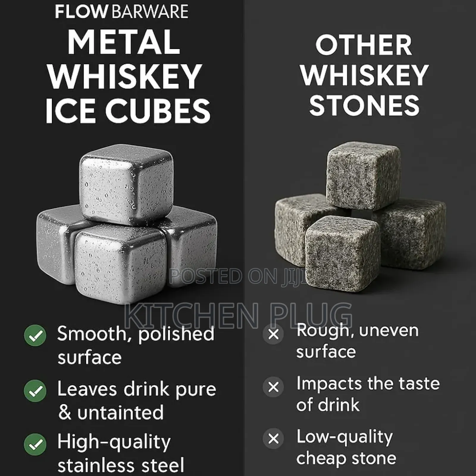 6 PCS Reusable Chilling Stones / Whiskey Stones