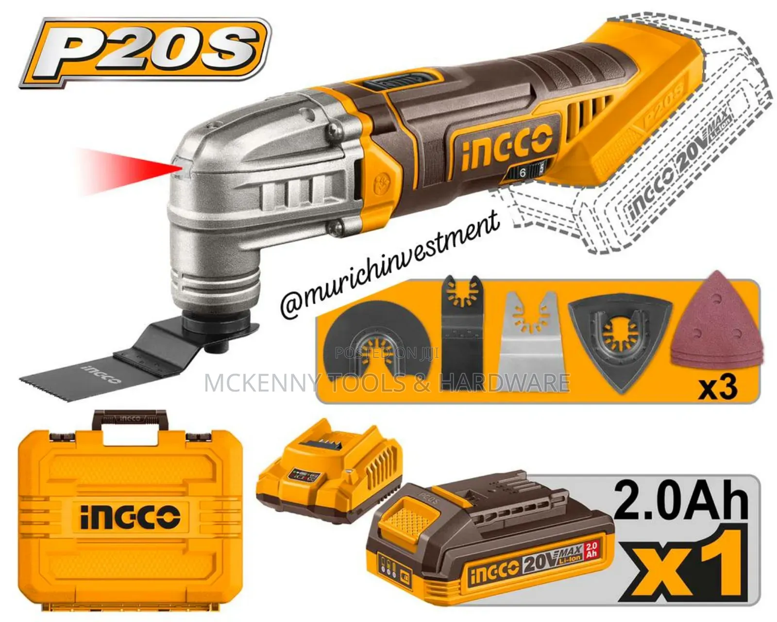 Ingco Lithium-ion Multi-tool. This Is A Cordless Oscillating Tool
