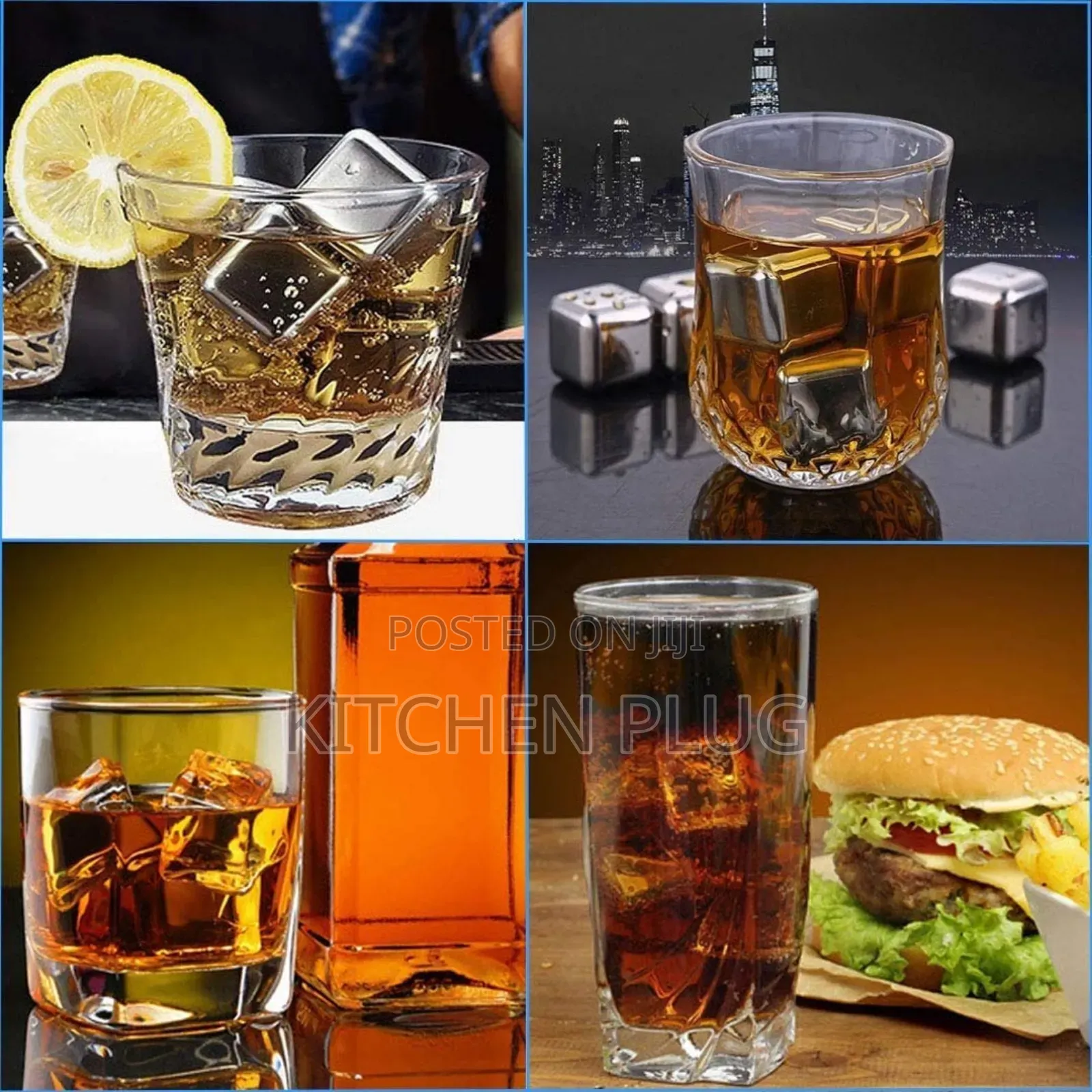 Reusable Ice Cubes Whiskey Stones, 8 PCS