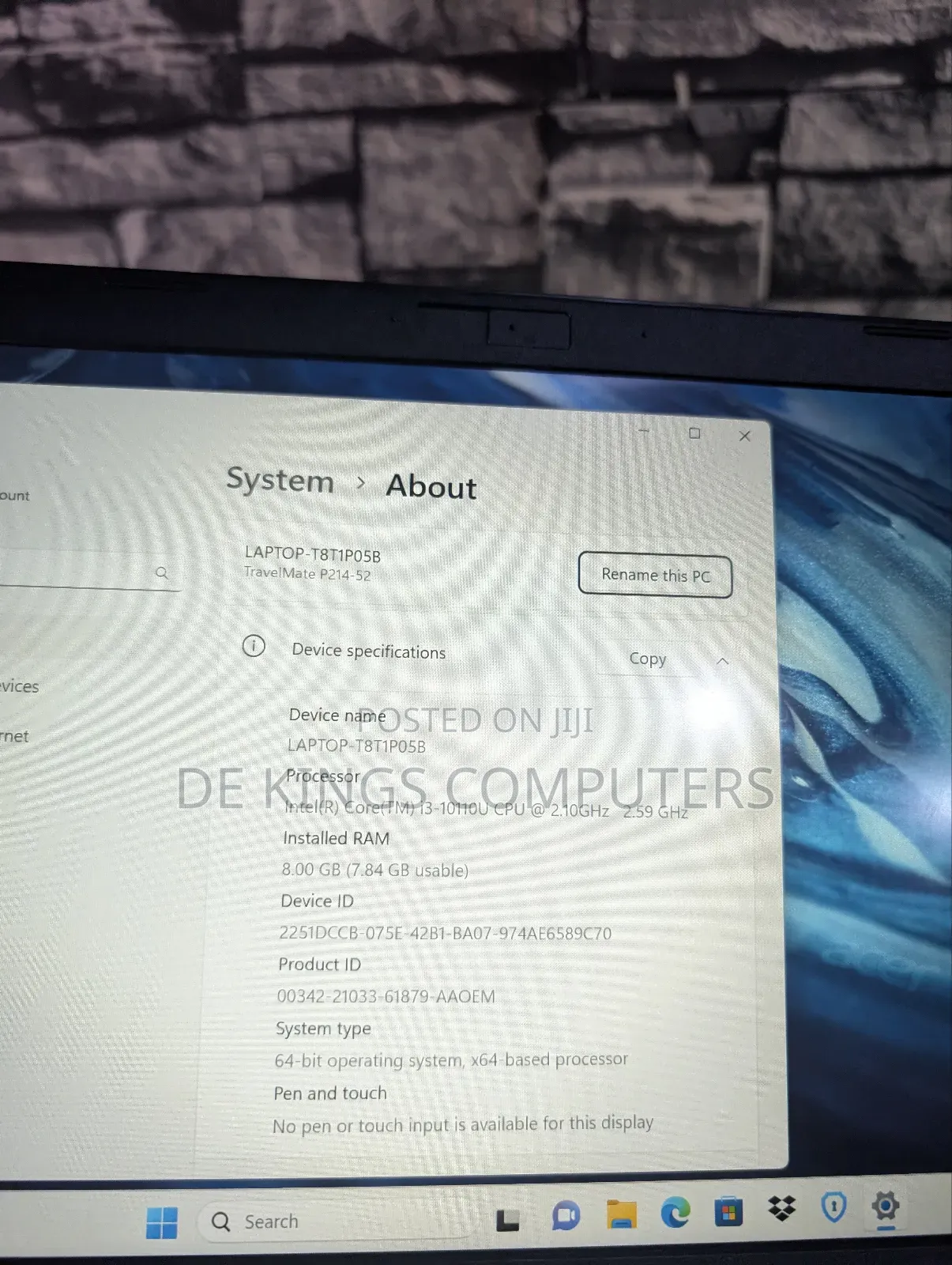 Laptop Acer TravelMate P2 8GB Intel Core i3 SSD 256GB