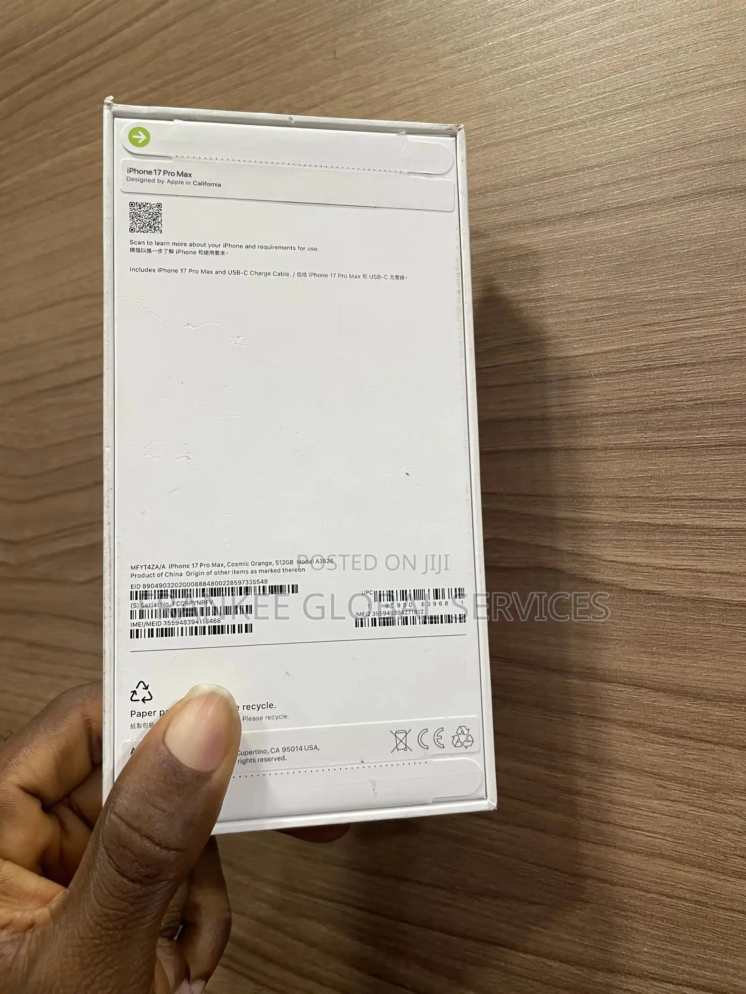 New Apple iPhone 17 Pro Max 512 GB Orange