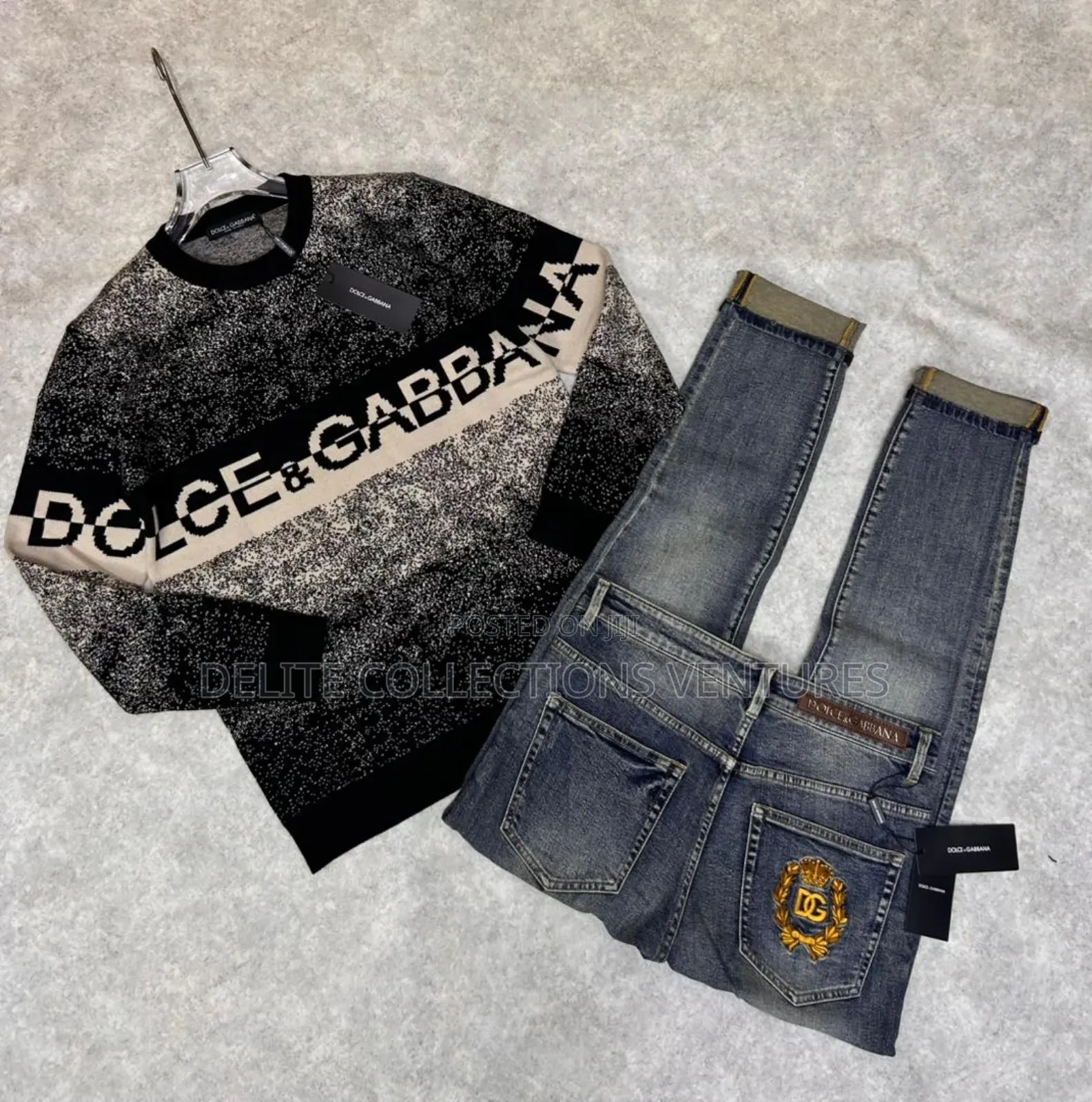 Premium Luxury Dolce Gabbana Combo Sweat Tops, Sizes M-3xl Jeans