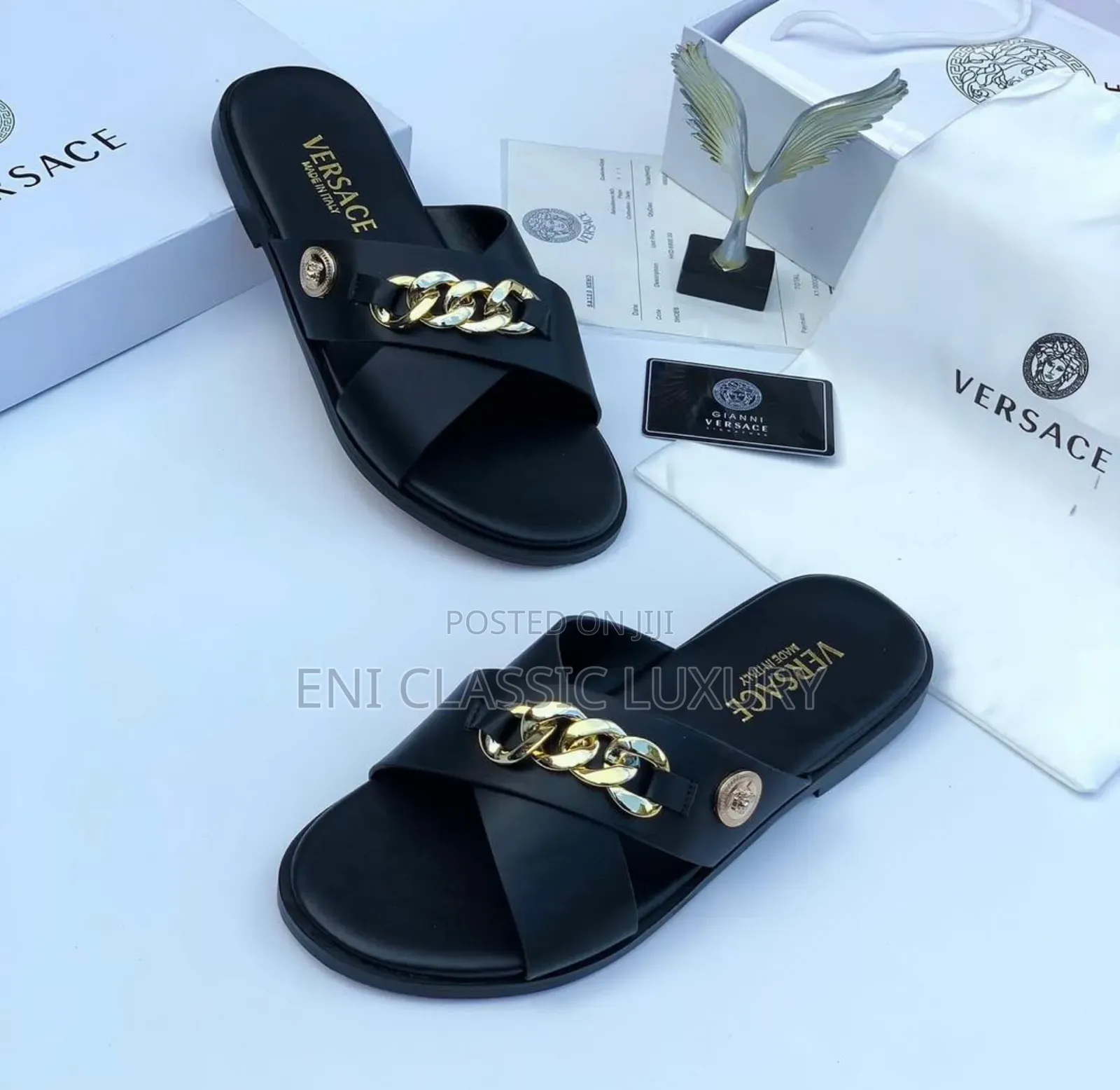 Pure Quality Luxury Men's Slippers Louis Vuitton Well Branded Package