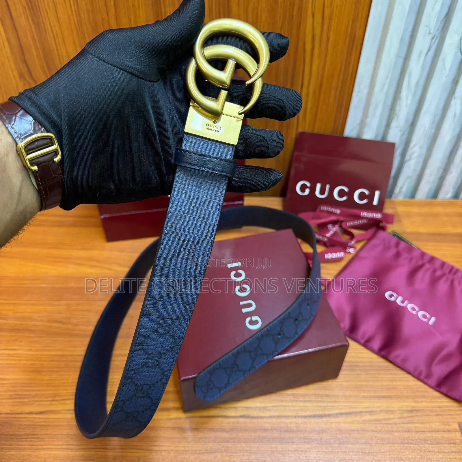 Gucci Reversible Belt With Interlocking G Buckle