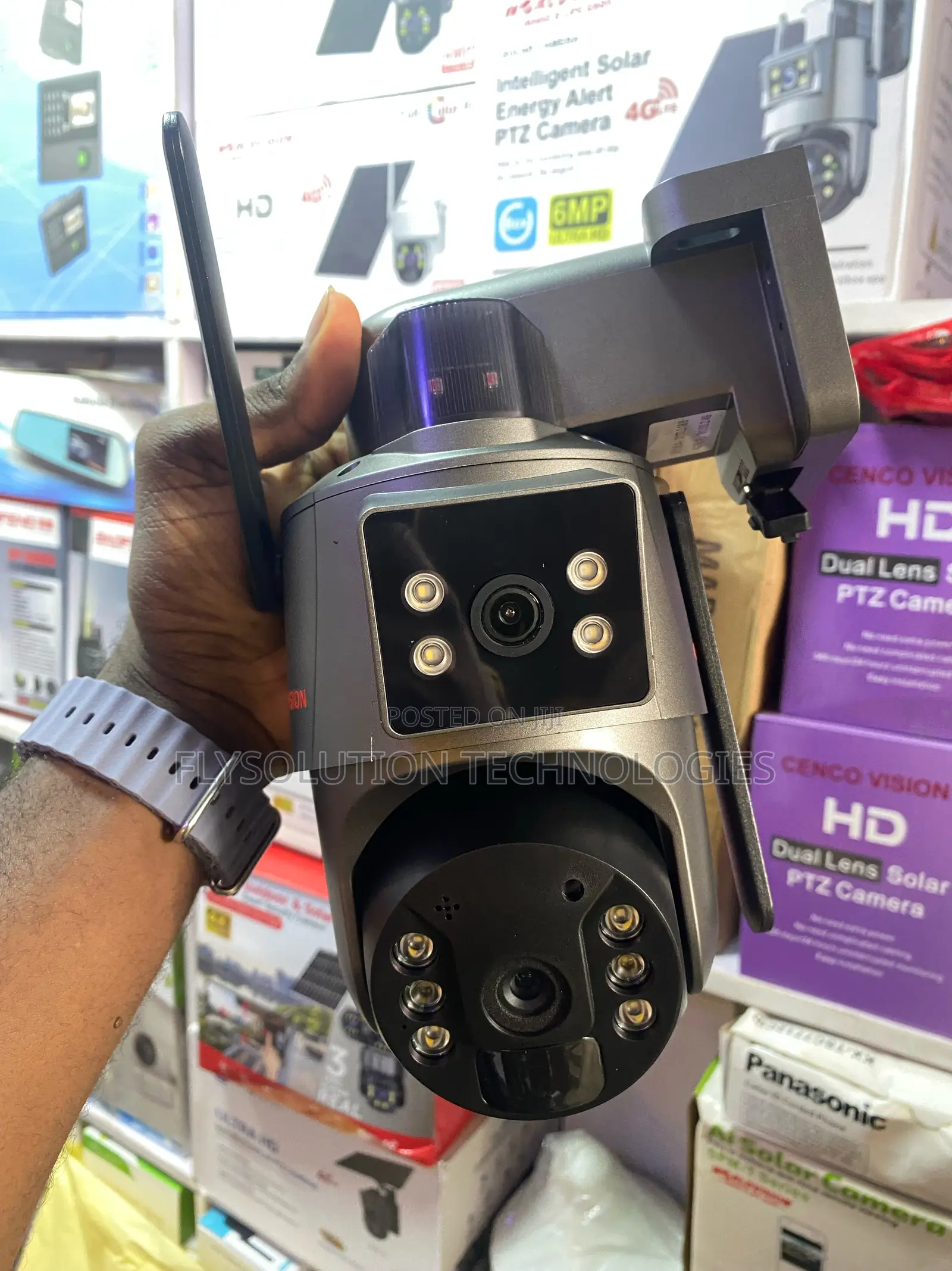 Cenco Vision 12mp 4g/5g Lte Hd Dual Lens Solar PTZ Ubox Camera