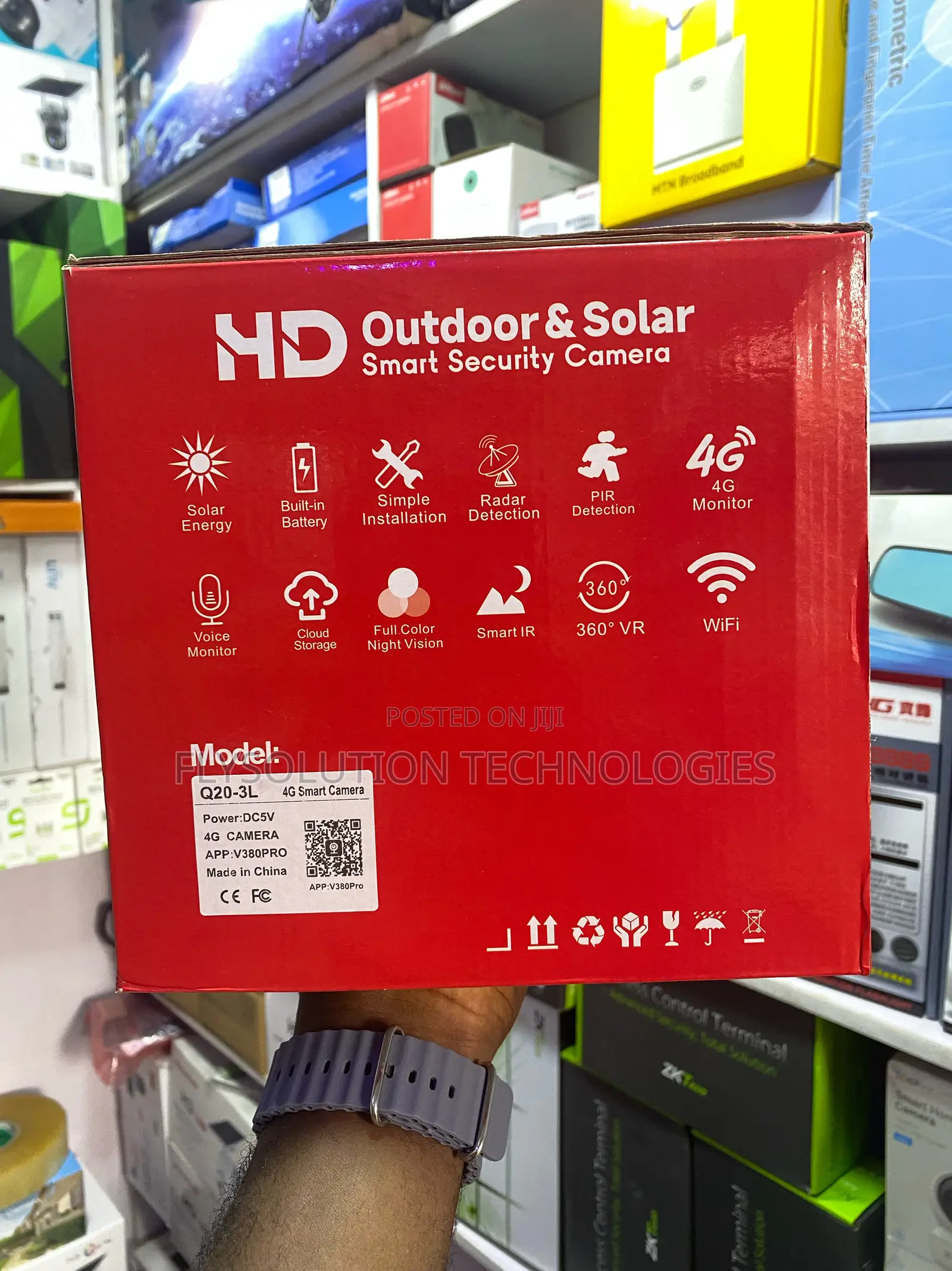 Triple-Lens Ultra Hd V380 Outdoor Solar Smart Security Camera