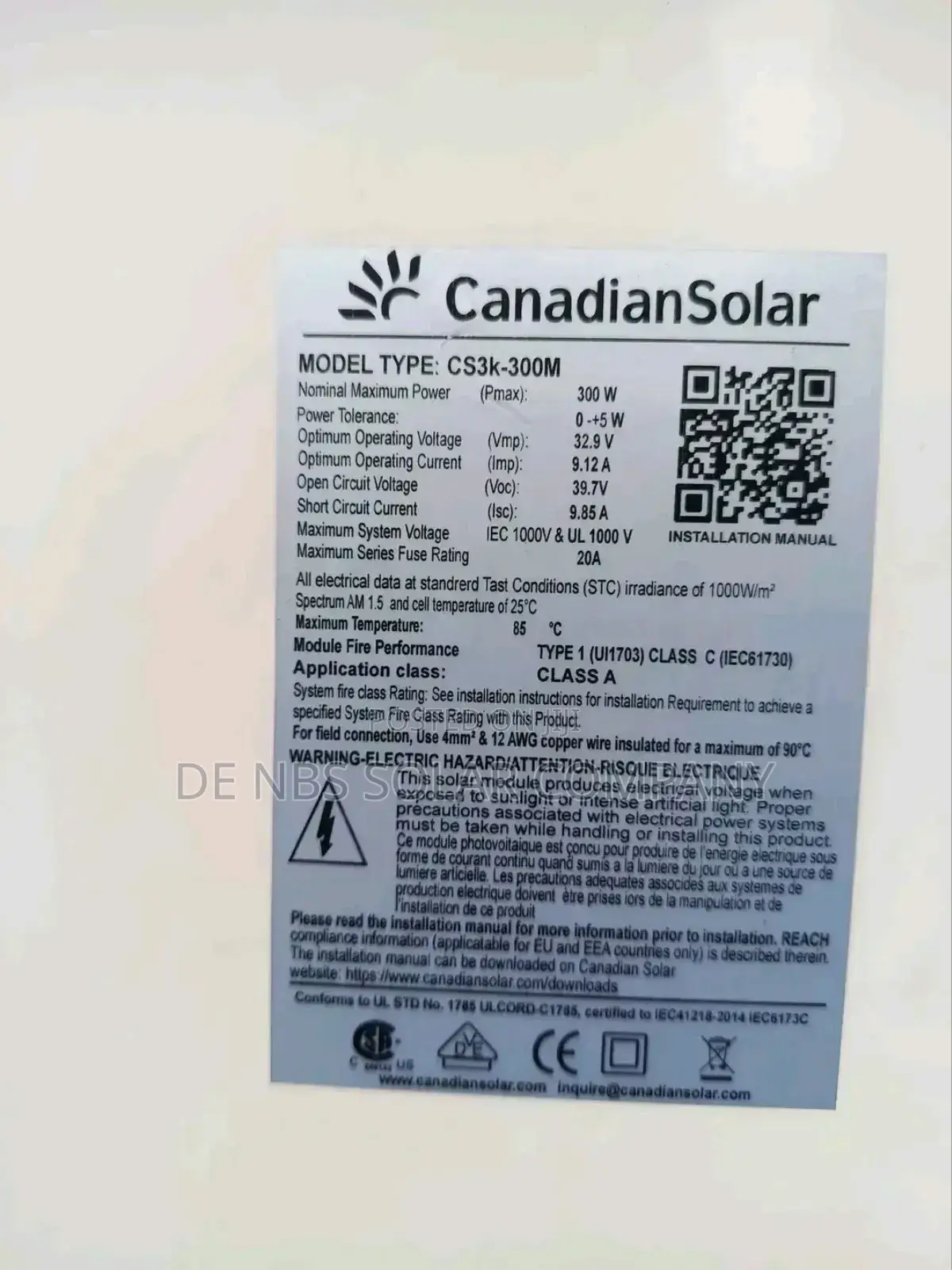 300w Canadian Used Panels Available
